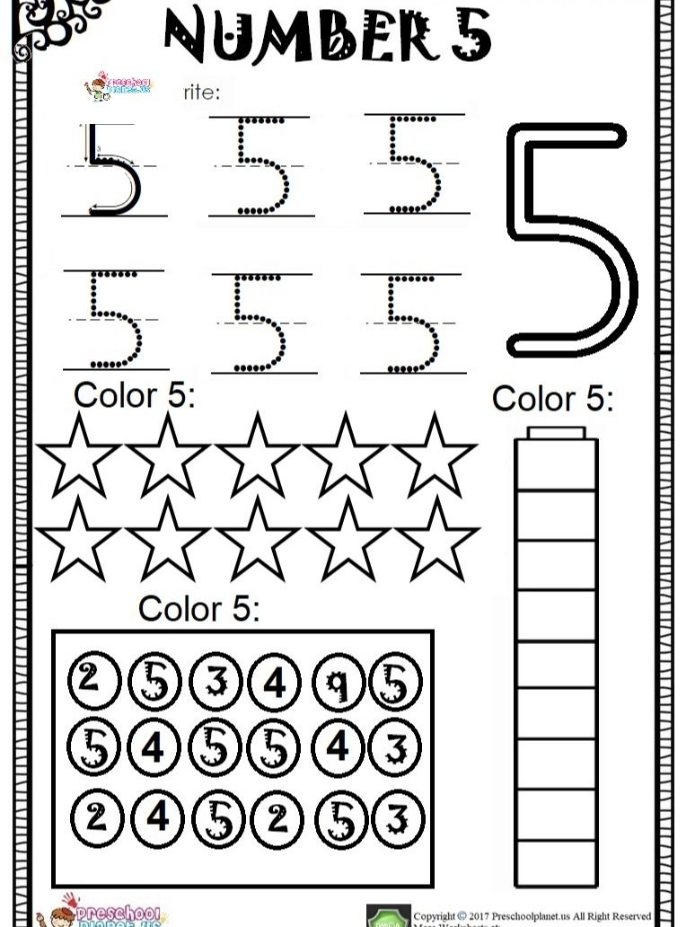 Number 5 Worksheet Pdf Kindergarten Worksheets Numbers Preschool Tracing Worksheets Preschool