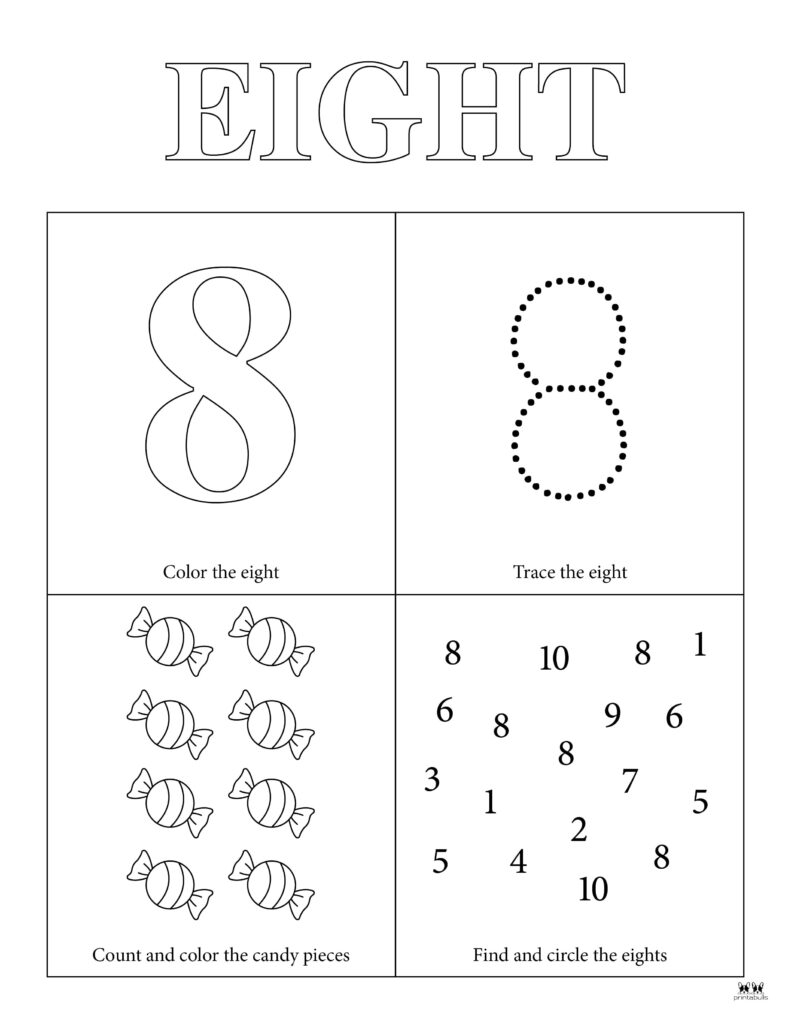 Number 8 Tracing Worksheets 15 FREE Pages Printabulls
