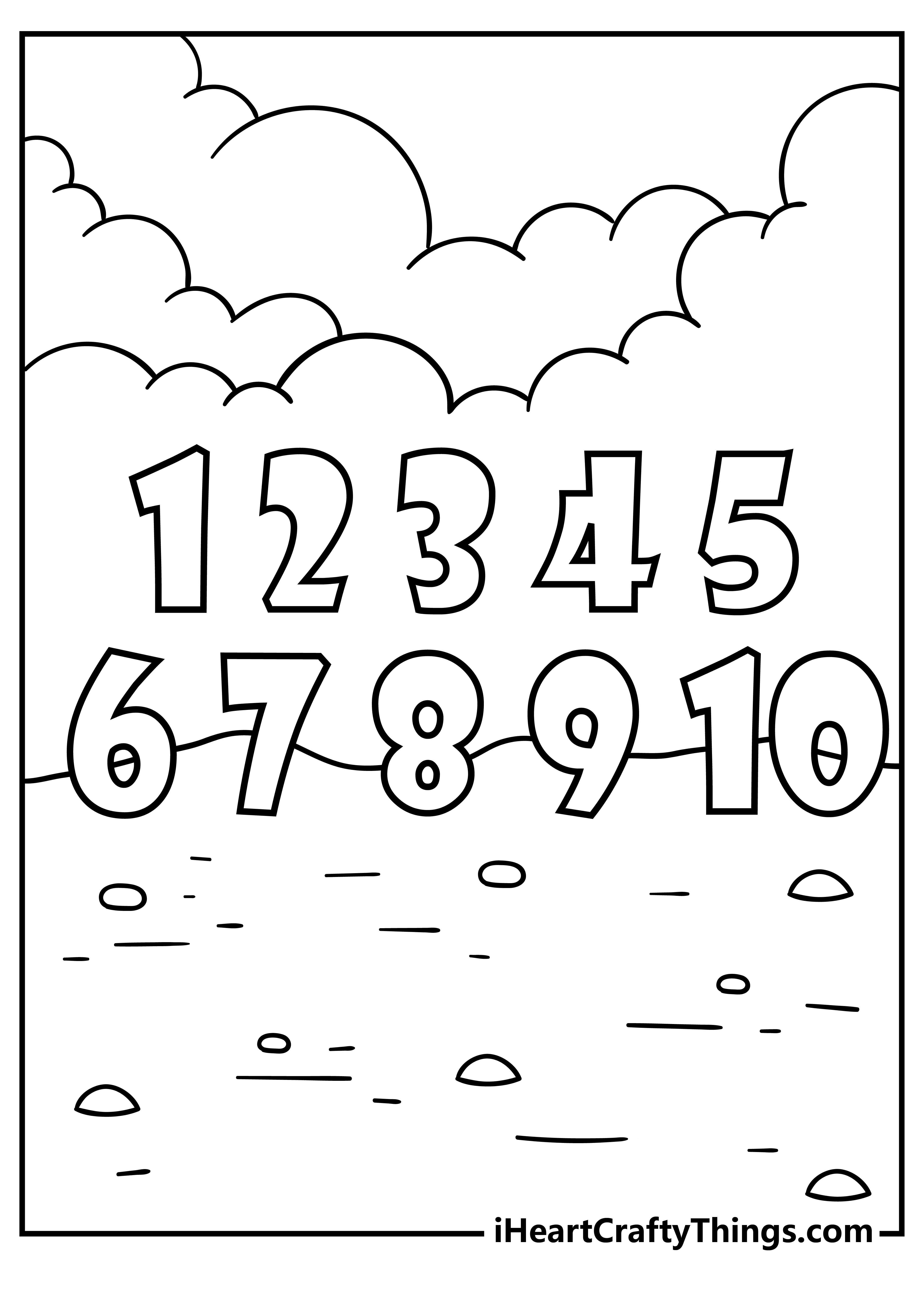 Number Coloring Pages 100 Free Printables 