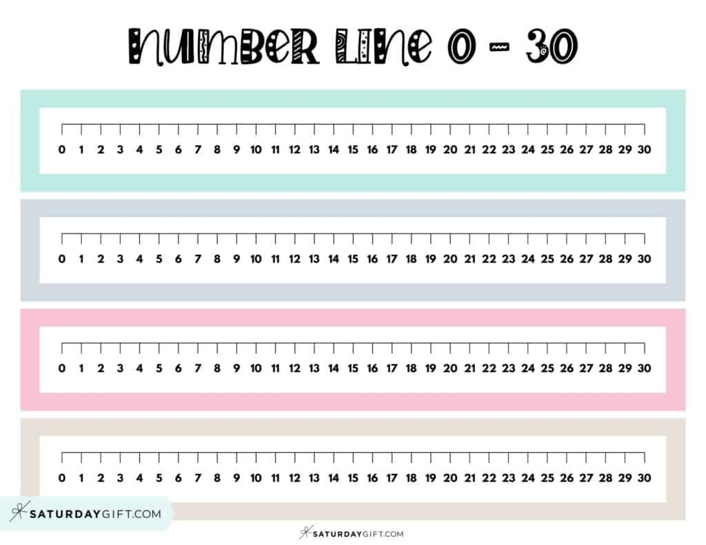 Number Line To 30 4 Cute Free Printables And Blank Worksheets