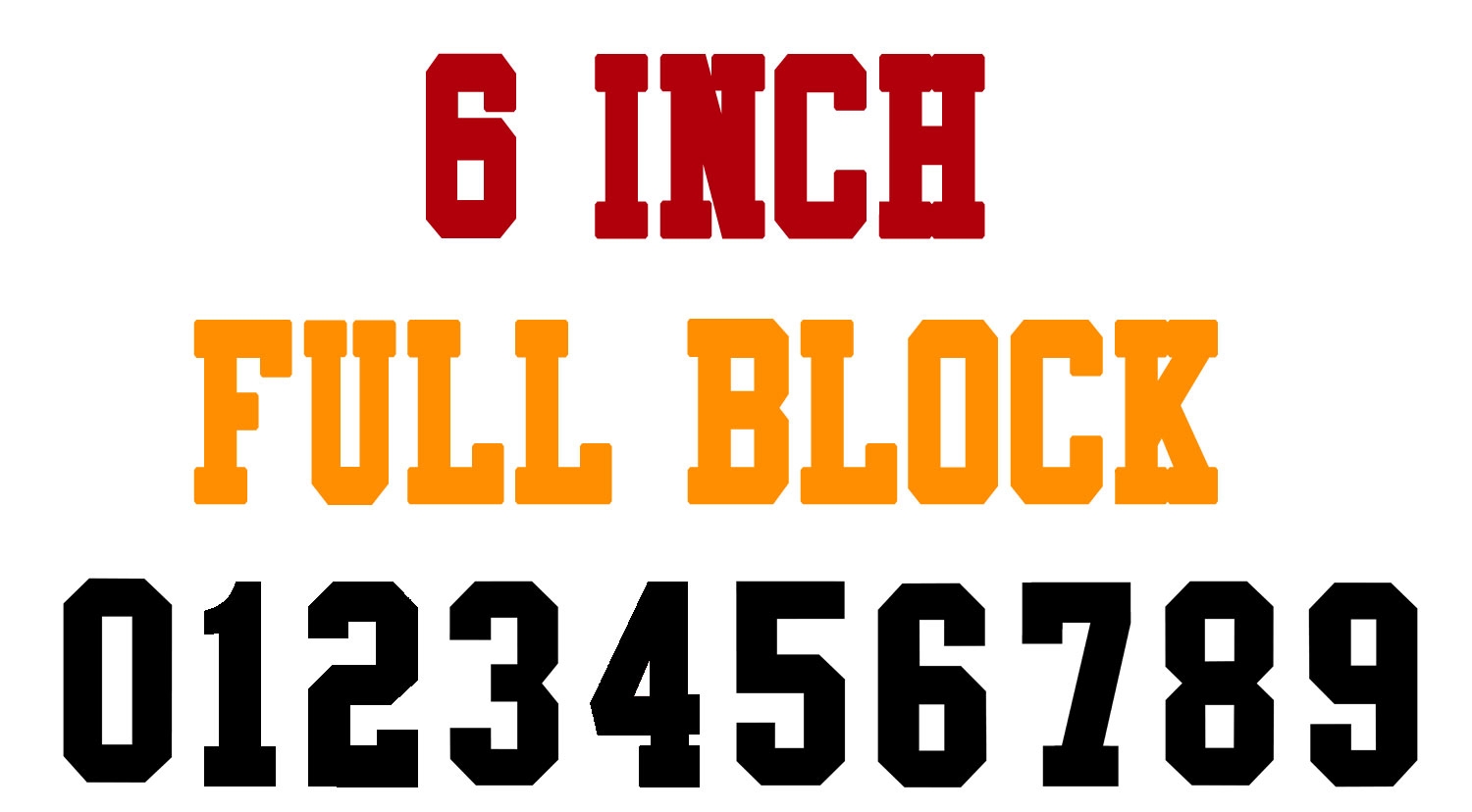 NumberStencils Net 6 Inch Full Block Number Stencils 100 Sheet Packs 6 54 