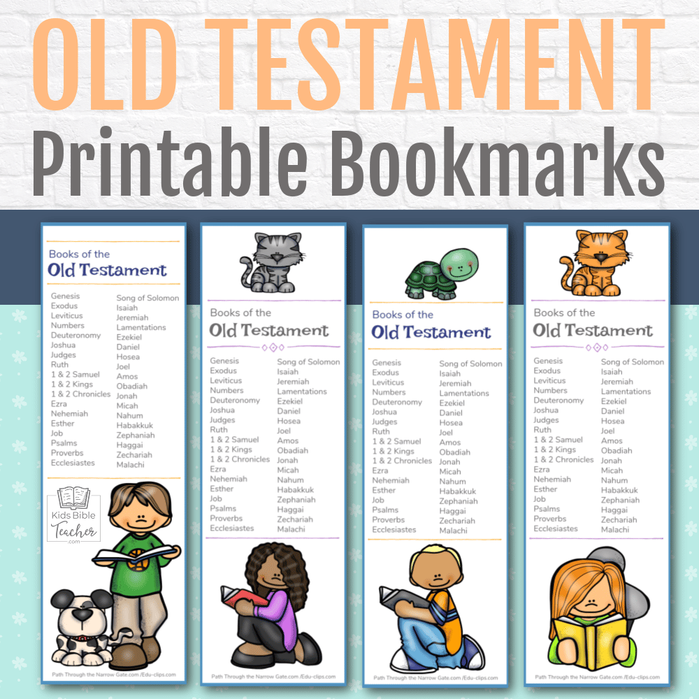 Old Testament Bible Bookmarks Kids Bible Teacher