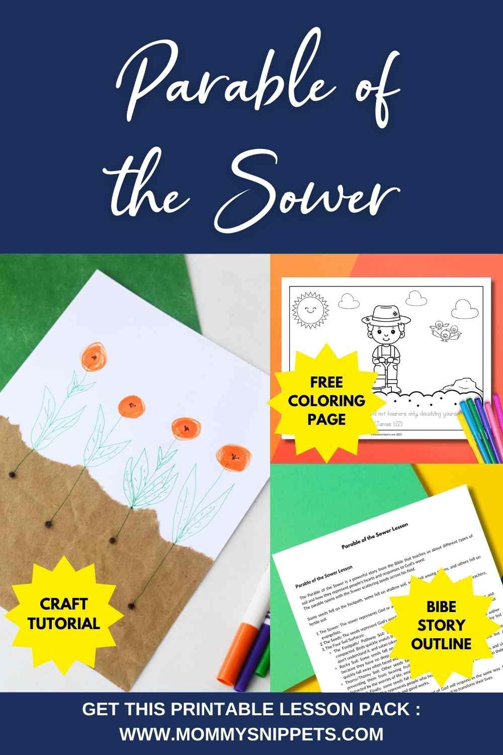 Parable Of The Sower Lesson Craft For Kids Mommy Snippets