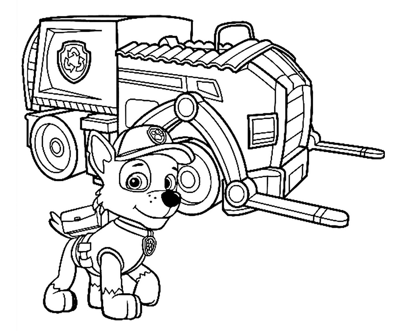 Patrol Super Gear With Rocky Paw Patrol Kids Coloring Pages