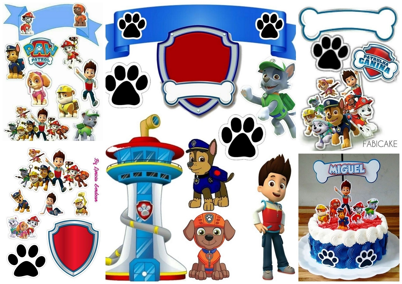 Paw Patrol Birthday Party Free Printable Cake Toppers Oh My Fiesta In English