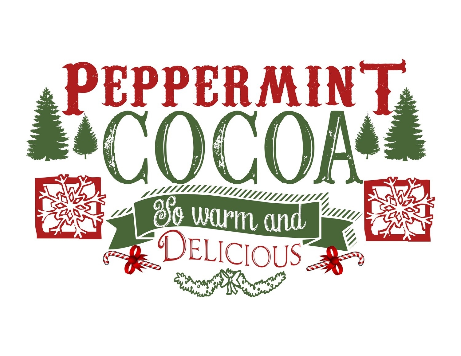 Peppermint Cocoa Free Printable Hot Chocolate Bar 24 Days Of FREE Christmas Printables Beth Bryan