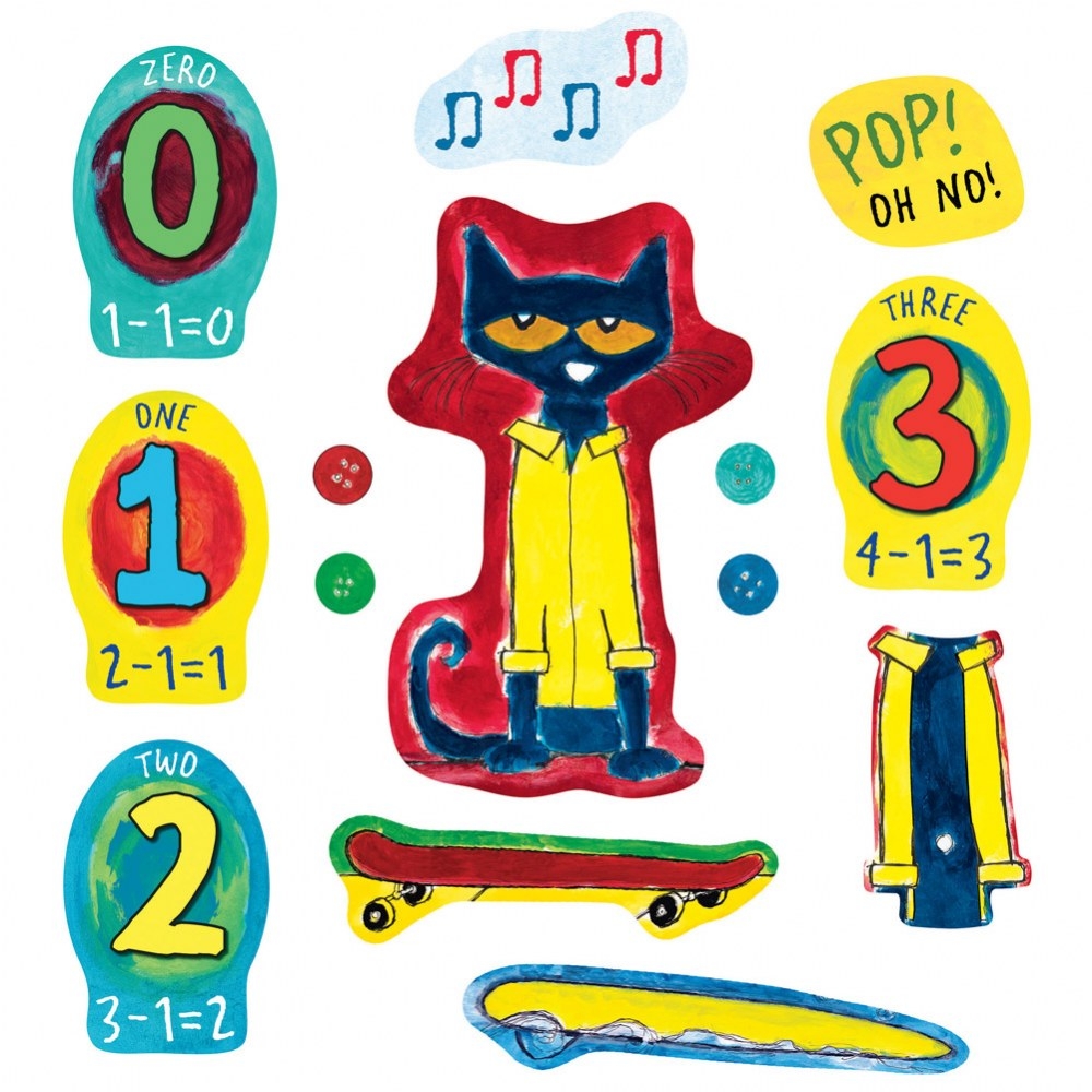 Pete The Cat And His Four Groovy Buttons Felt Set 14 Pieces