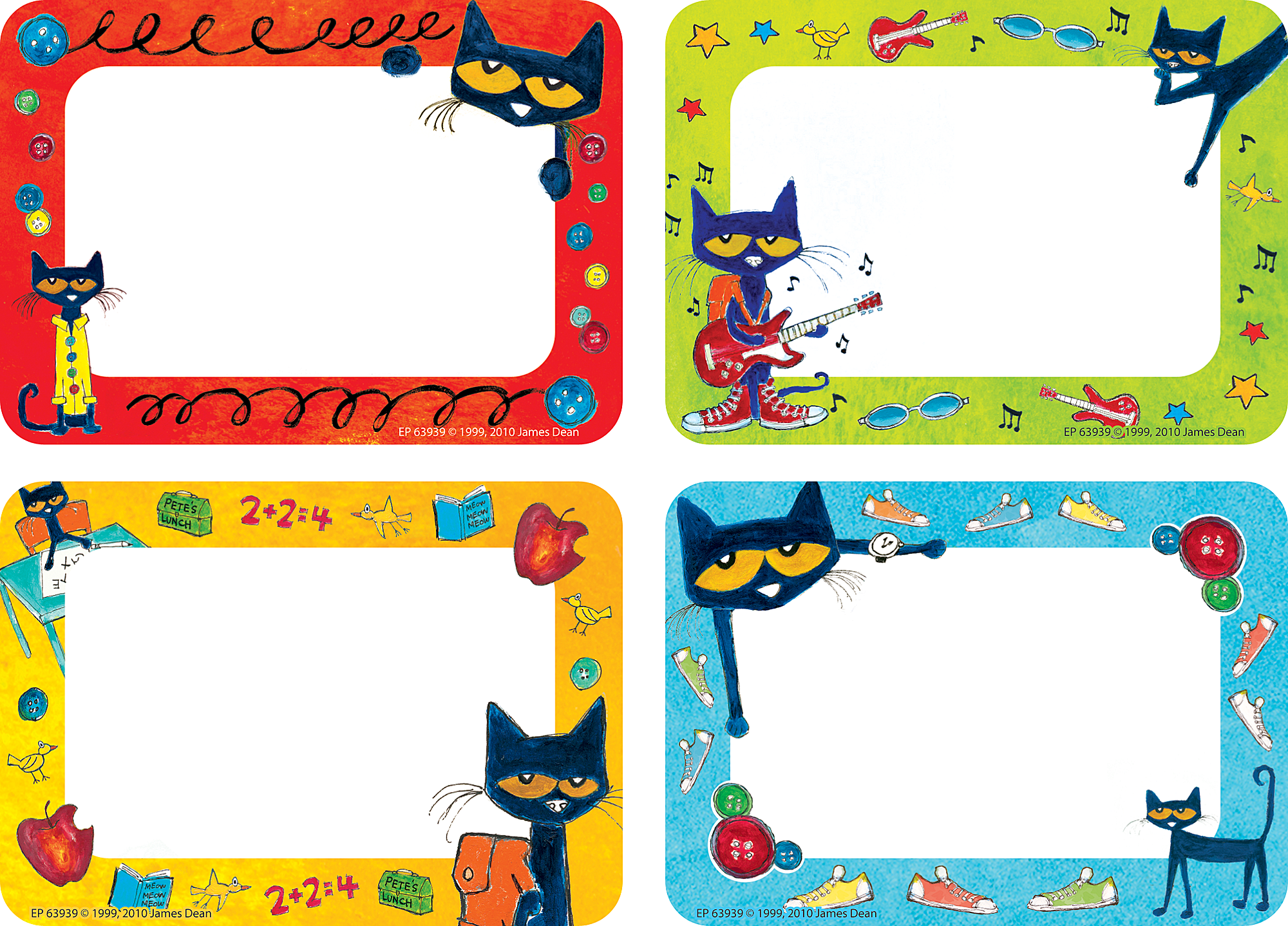 Pete The Cat Name Tags Labels Multi Pack TCR63939 Teacher Created Resources