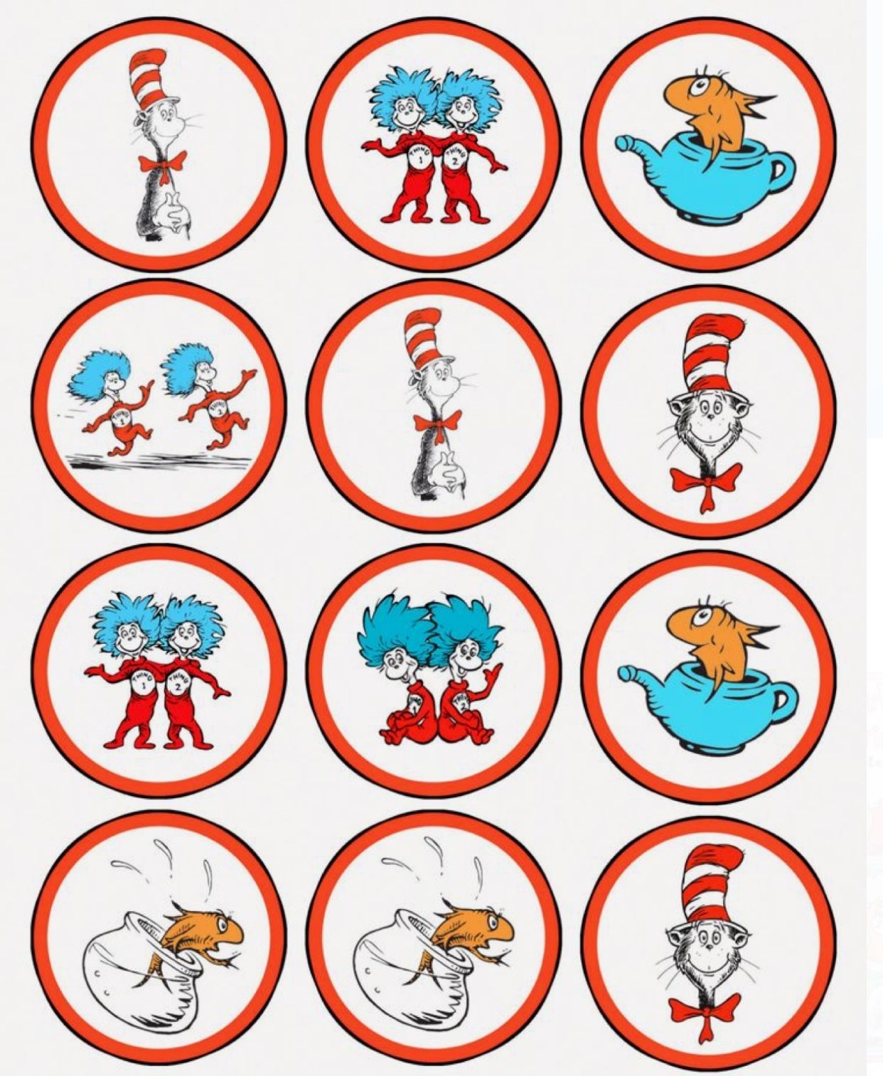 Pin By Yvonne Ginoulis On Dr Seuss Dr Seuss Cupcake Toppers Dr Seuss Birthday Party Dr Seuss Cupcakes