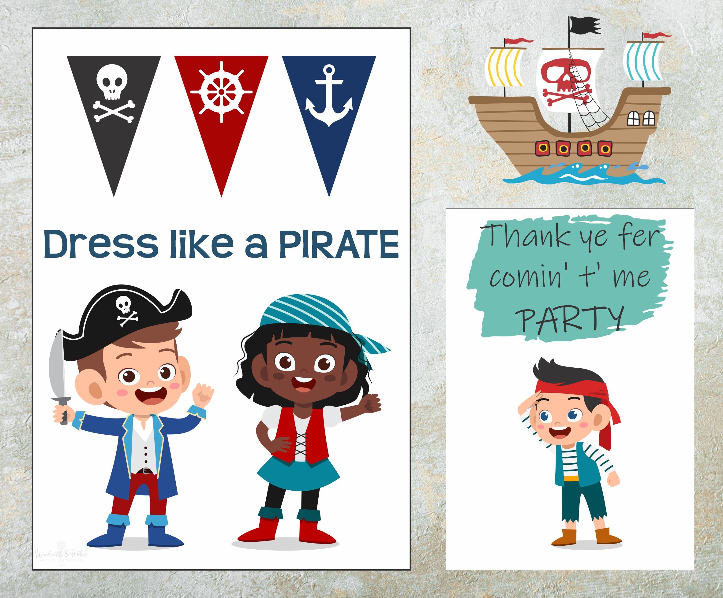 Pirate themed Birthday Party With Free Printables Windmill Protea