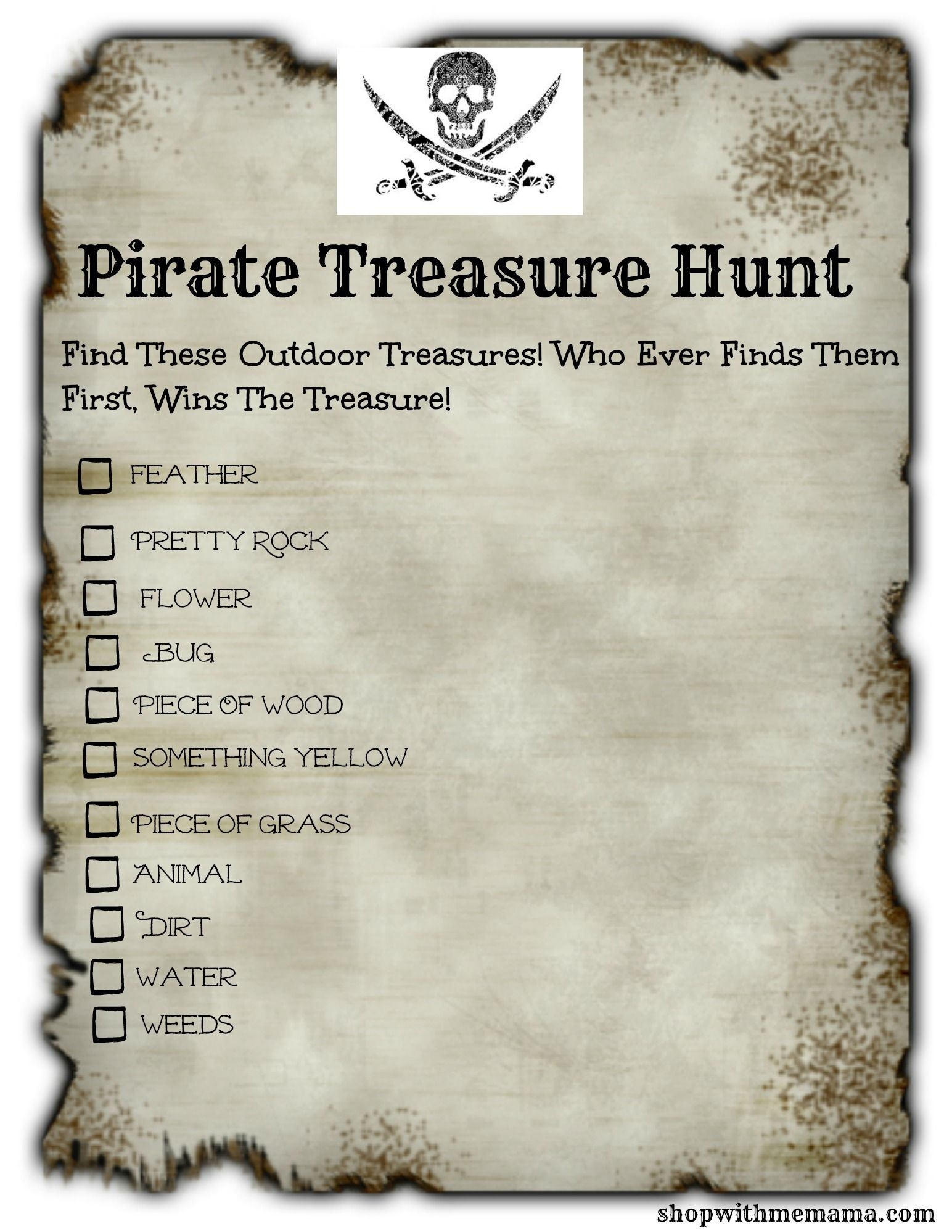 Pirate Treasure Hunt For Kids Free Printables Treasure Hunt For Kids Pirate Treasure Pirate Treasure Hunt For Kids
