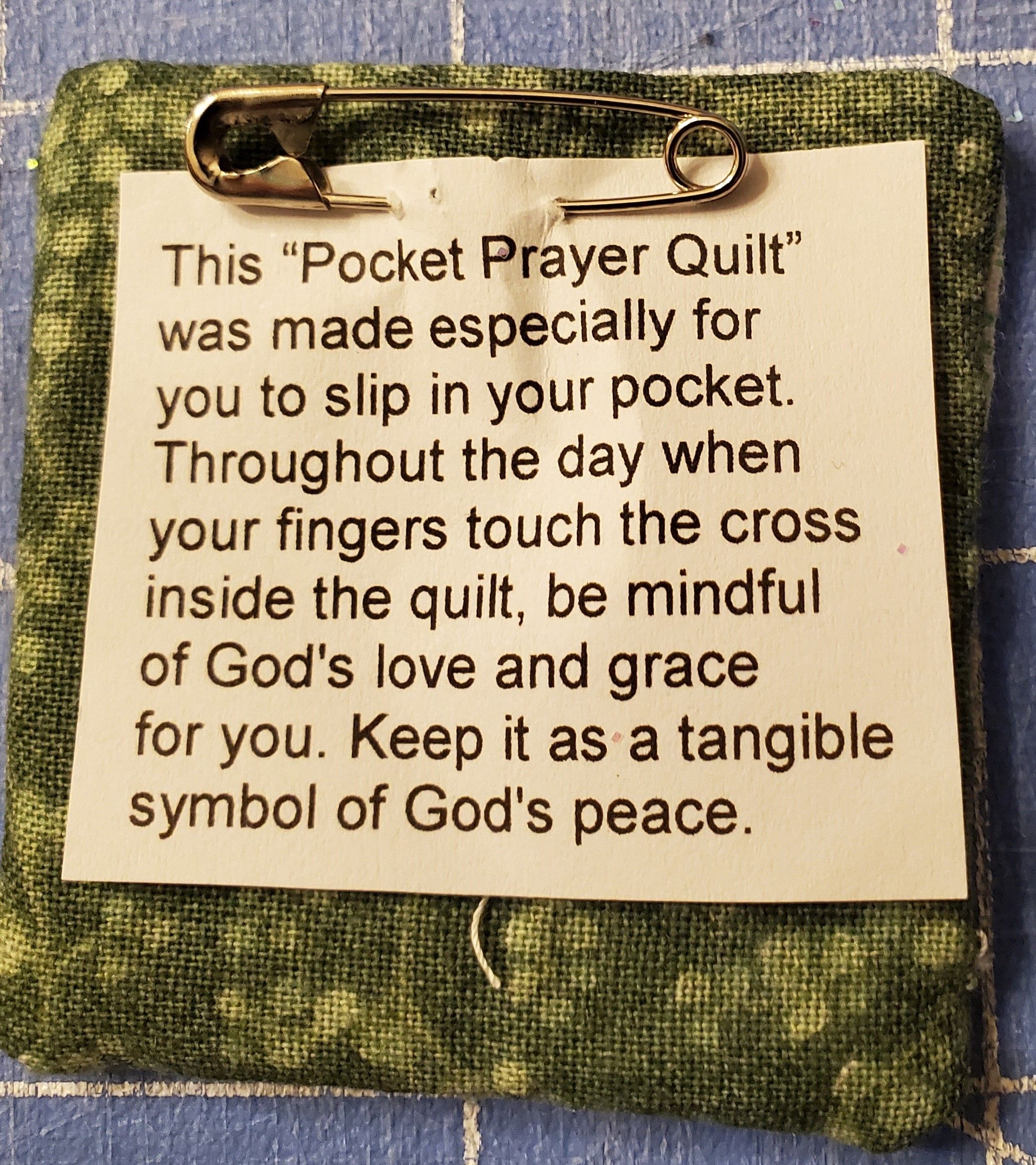 Pocket Prayer Quilt Back Prayer Crafts Prayer Gifts Quilting Quotes