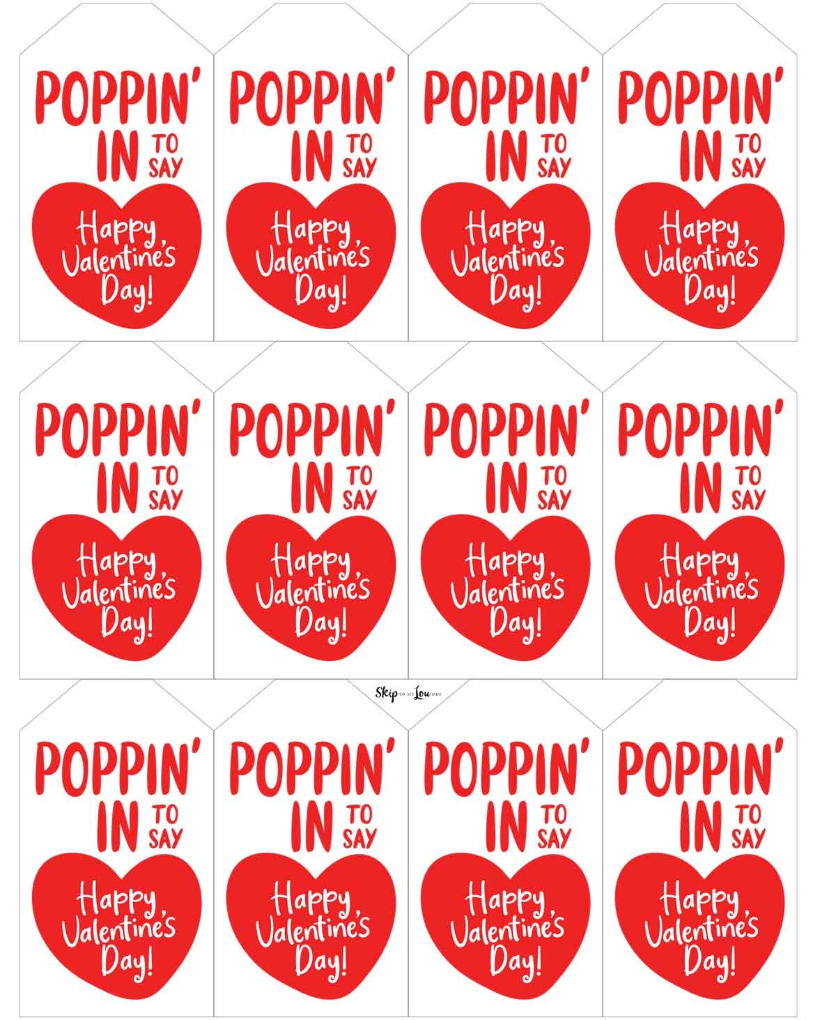 Pop It Printable Valentine Cards Skip To My Lou