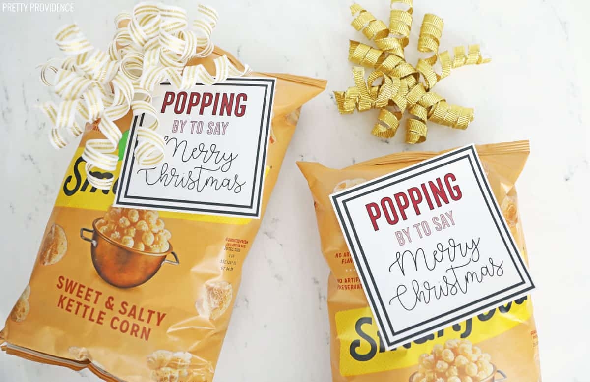 Popcorn Christmas Gift Tags Printable Pretty Providence