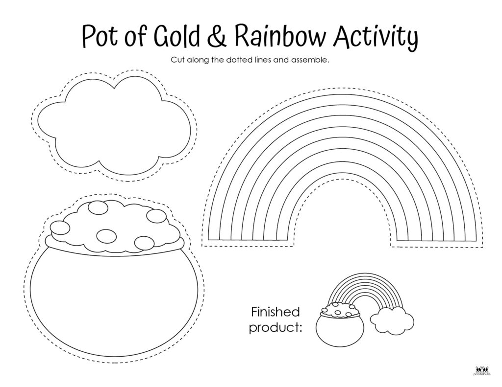 Pot Of Gold Templates Coloring Pages 33 Pages Printabulls