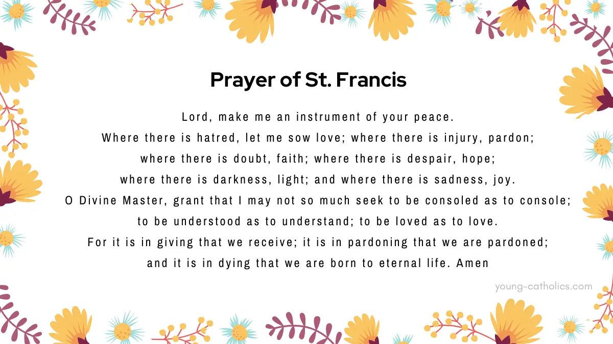 Print Printable Prayer Of St Francis Of Assisi