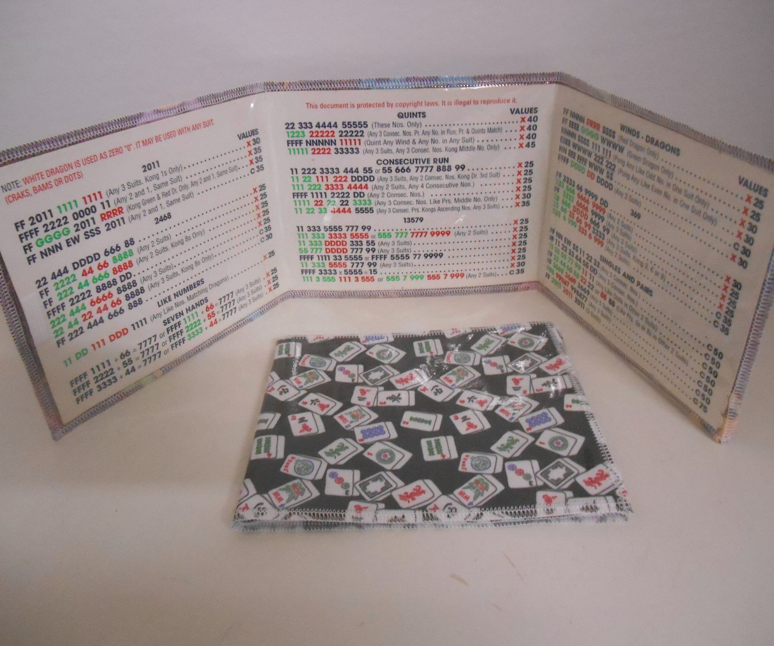 Printable Mahjong Card 2022