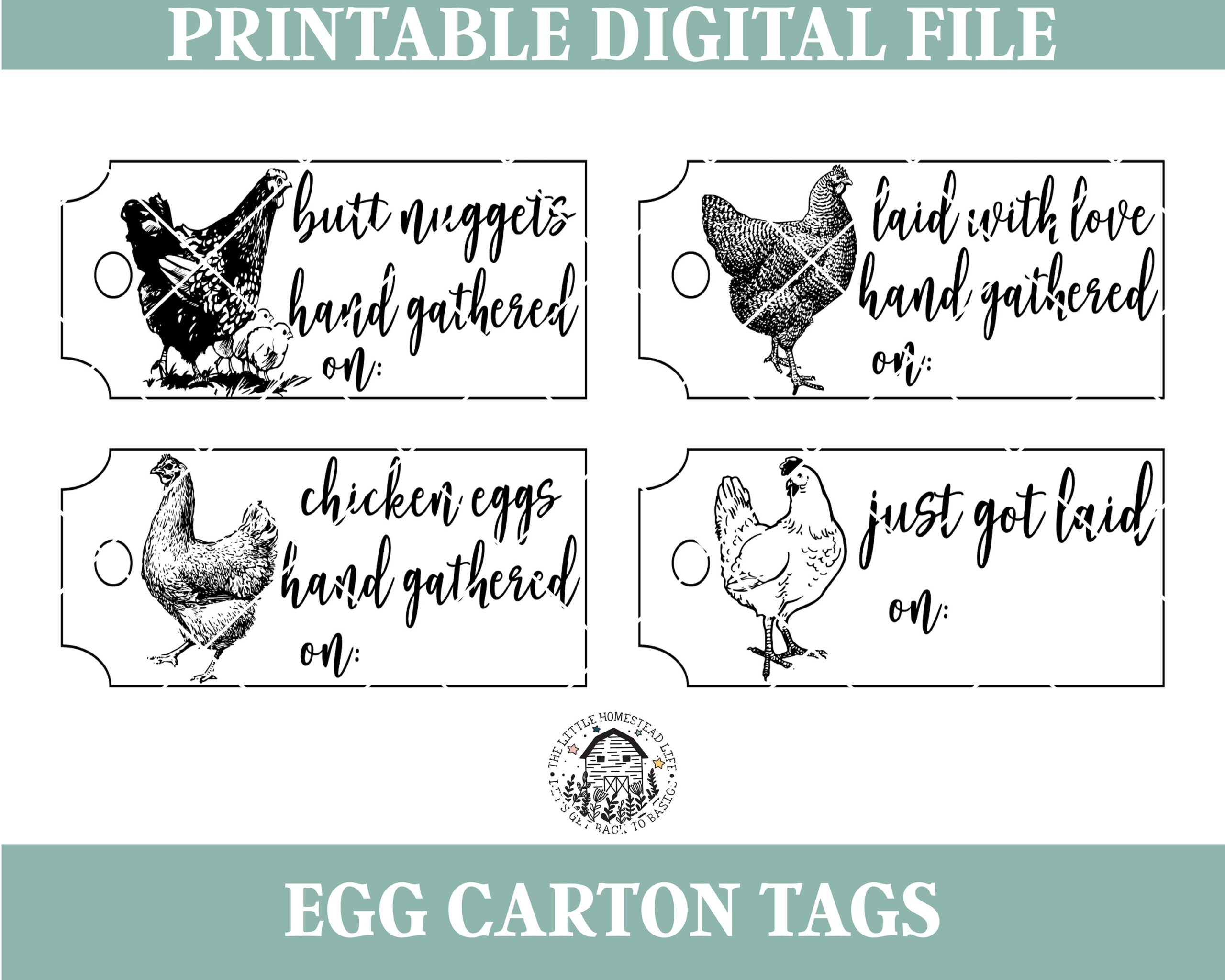 Printable Egg Carton Labels