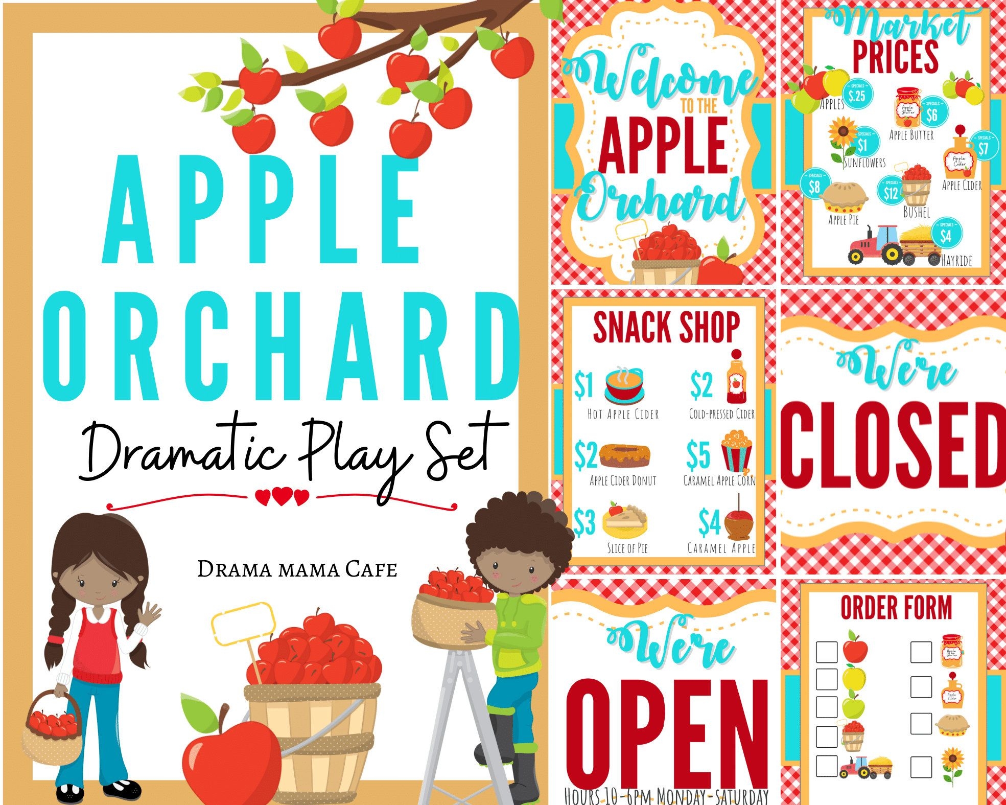 PRINTABLE Apple Orchard Dramatic Play Pretend Play Preschool Classroom Etsy Dramatic Play Fall Classroom Decorations Classroom Decorations