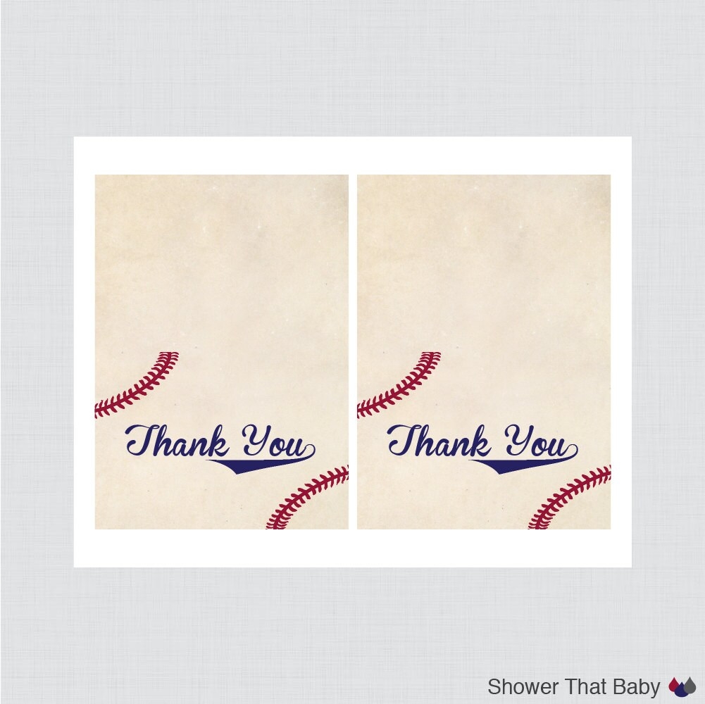 Baseball Thank You Cards Printable Free
