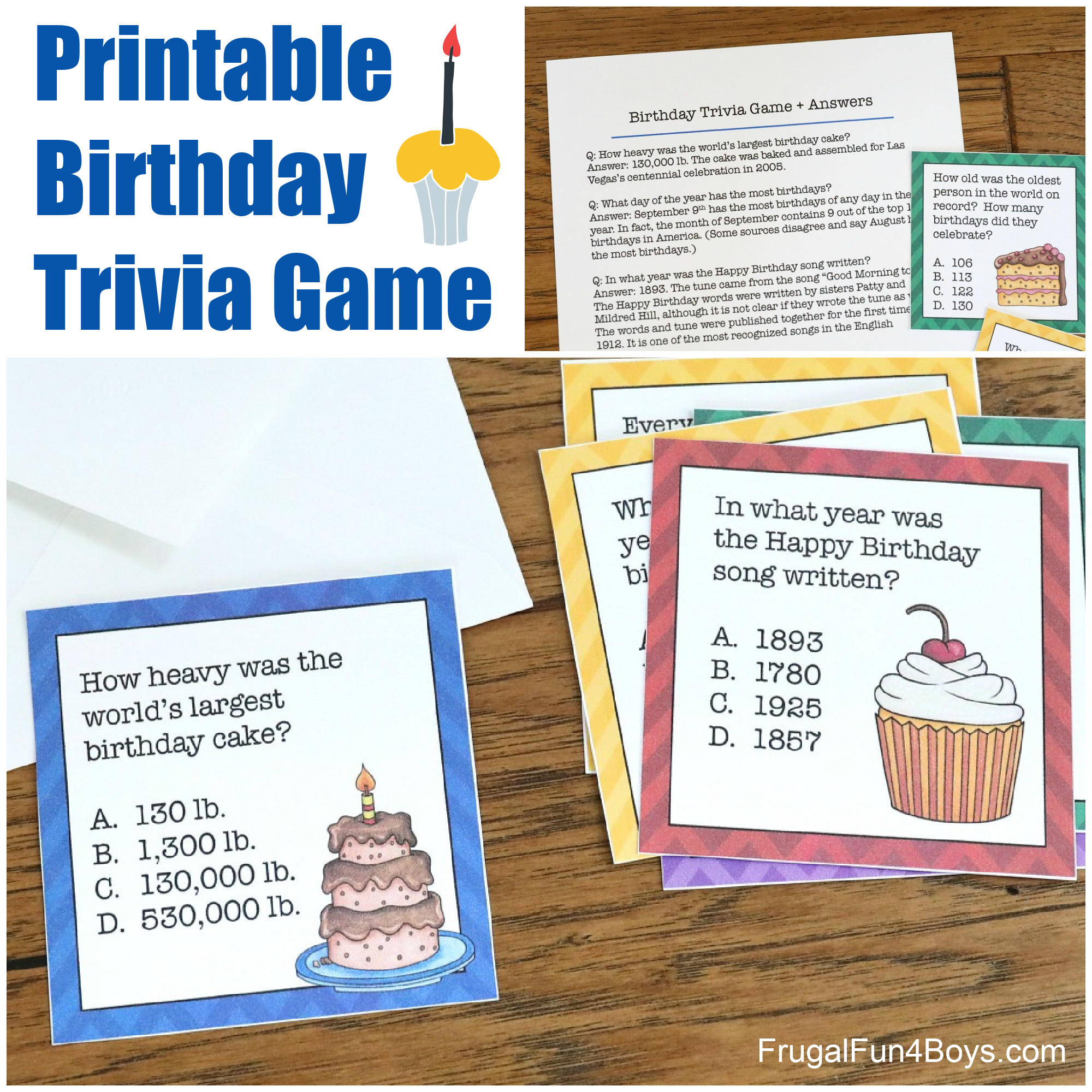 Free Printable Birthday Trivia Games