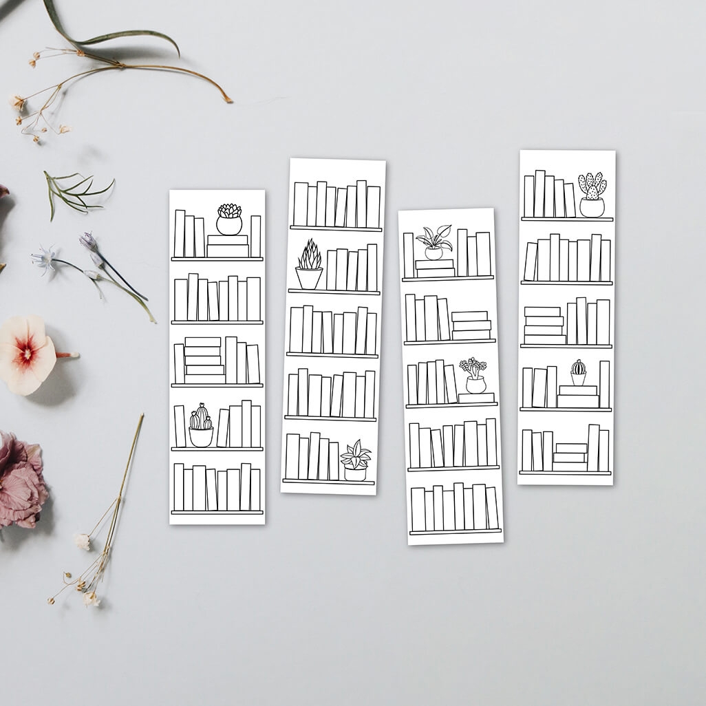 Printable Blank Bookshelf Reading Tracker Bookmarks Bona Fide Bookworm Printables