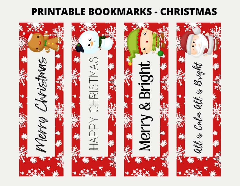 Printable Christmas Bookmarks My Printable Home