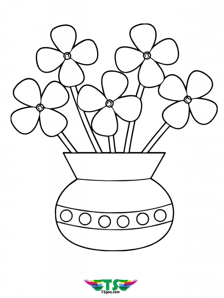 Printable Flowers In A Vase Coloring Page Free Printable Coloring Pages Flower Coloring Pages Free Printable Coloring