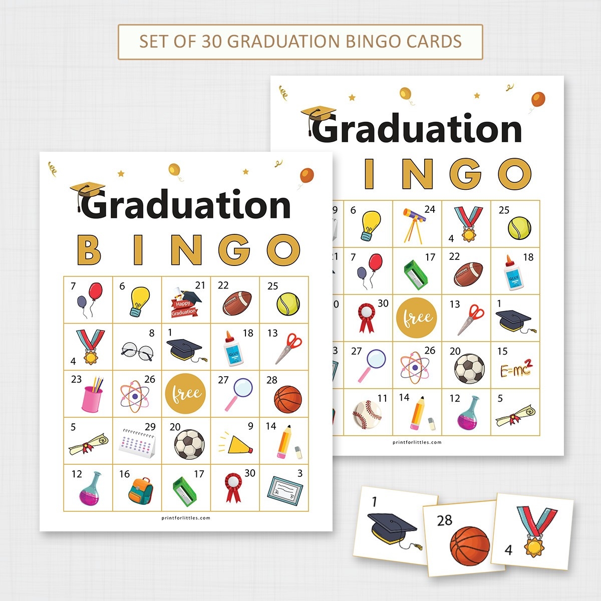 Printable Graduation Bingo Graduation Party Games