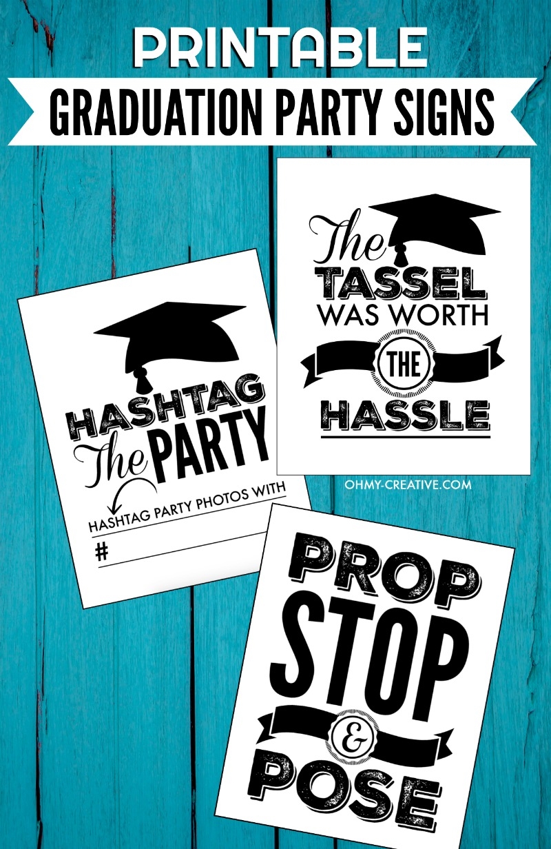 Printable Graduation Party Signs OhMy Creative Shop