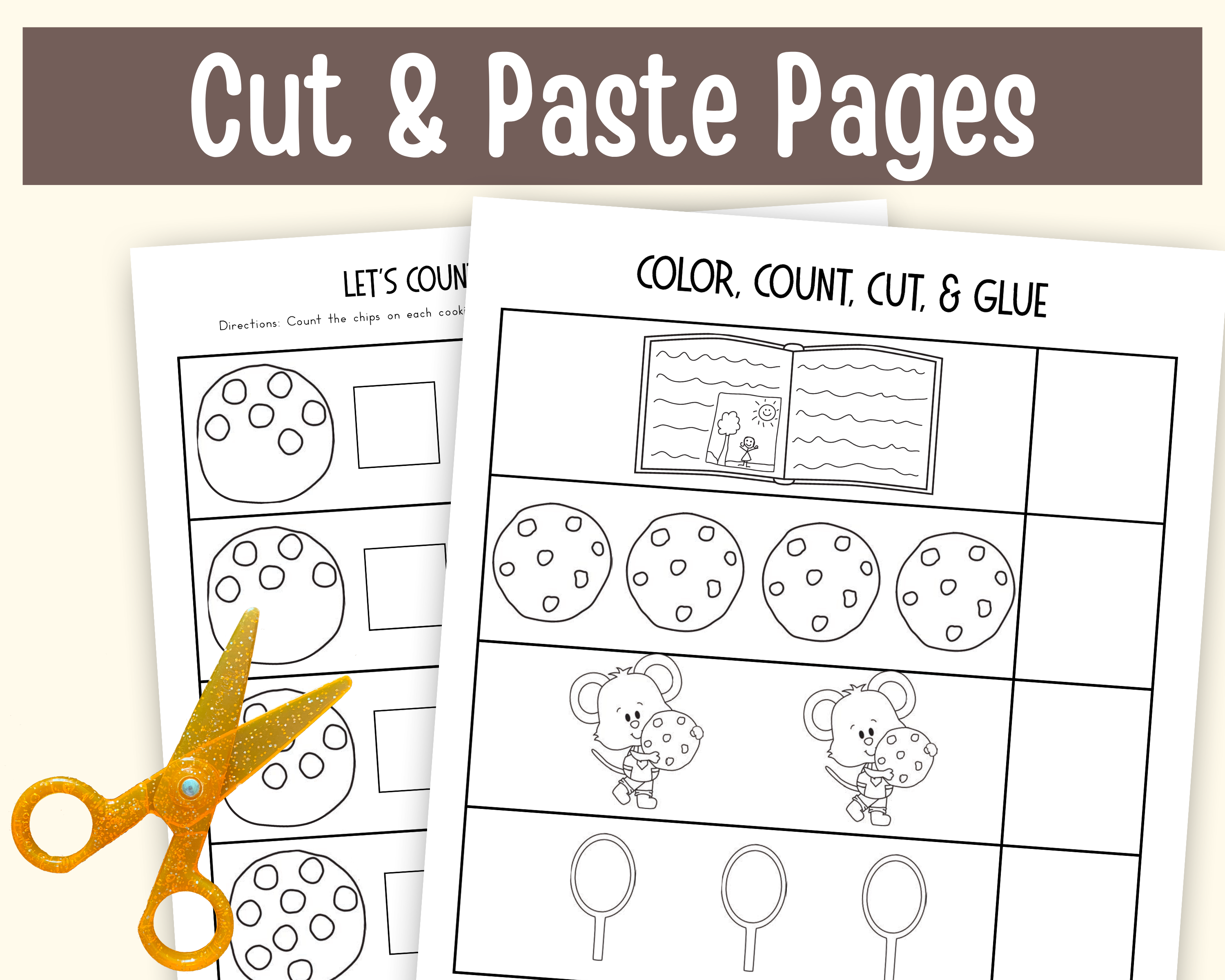 Printable If You Give A Mouse A Cookie Counting Activities