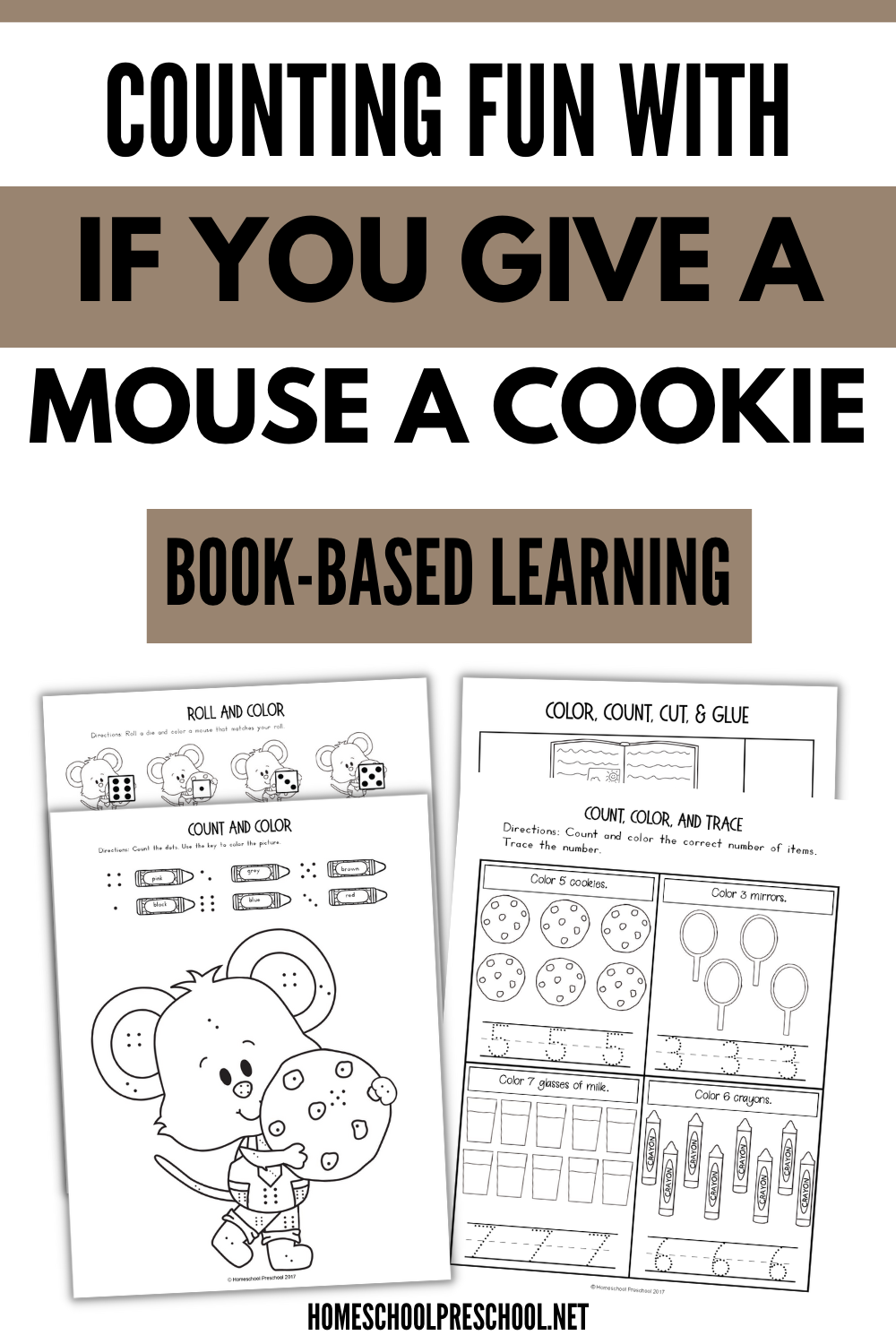 Printable If You Give A Mouse A Cookie Counting Activities