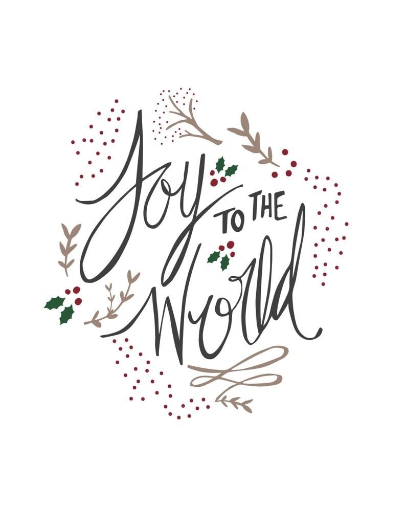 PRINTABLE Joy To The World Christmas Printable Etsy Christmas Phone Wallpaper Christmas Calligraphy Christmas Prints
