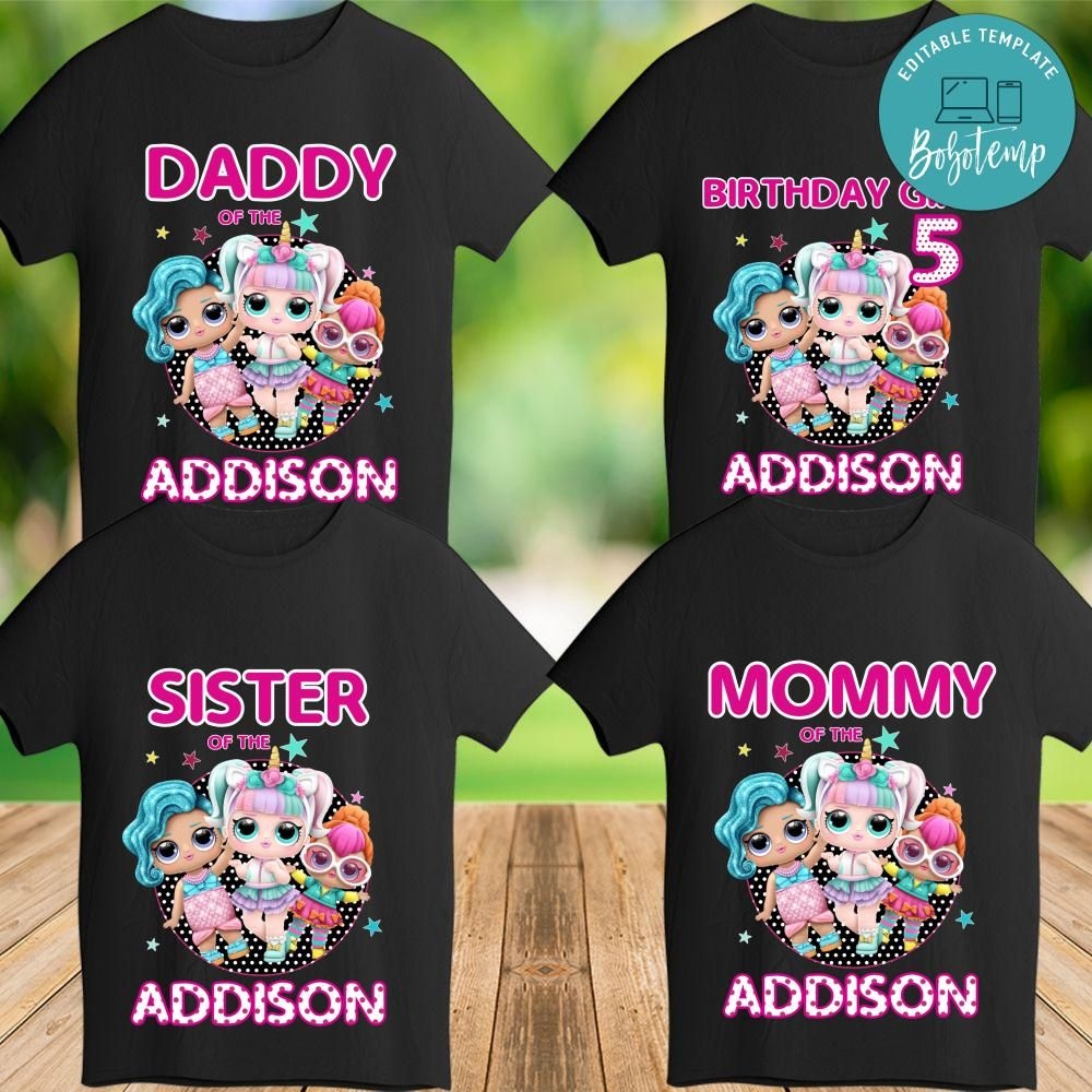 Printable Lol Doll Birthday Family Matching Shirt Digital File Bobotemp