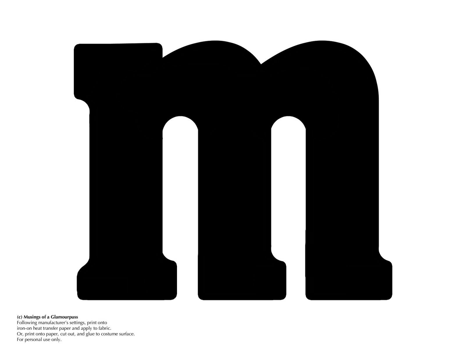 Printable M M Stencil