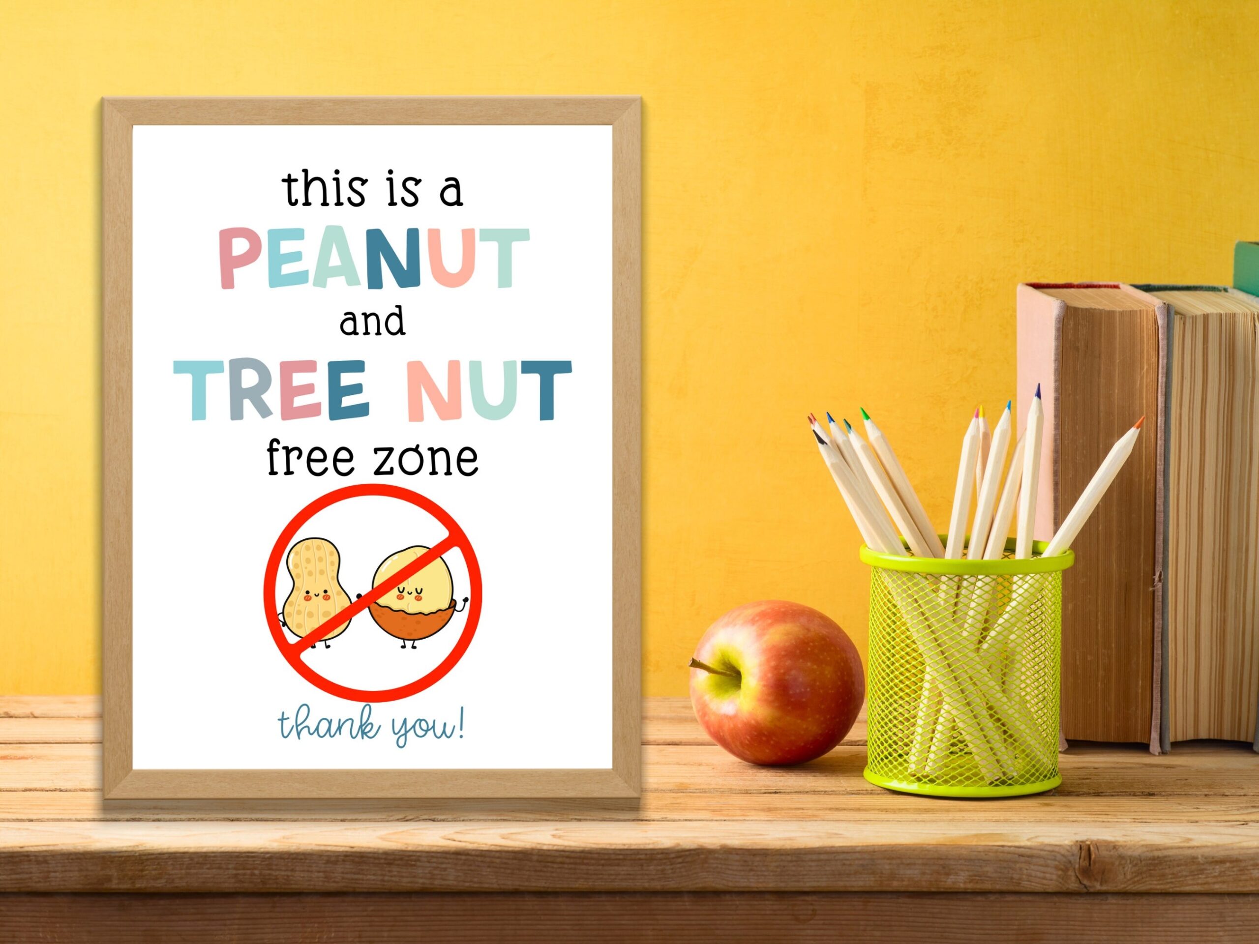Printable Peanut And Tree Nut Free Zone Sign Food Allergy Sign Peanut And Tree Nut Allergy Sign For Classroom Food Allergy Awareness Etsy