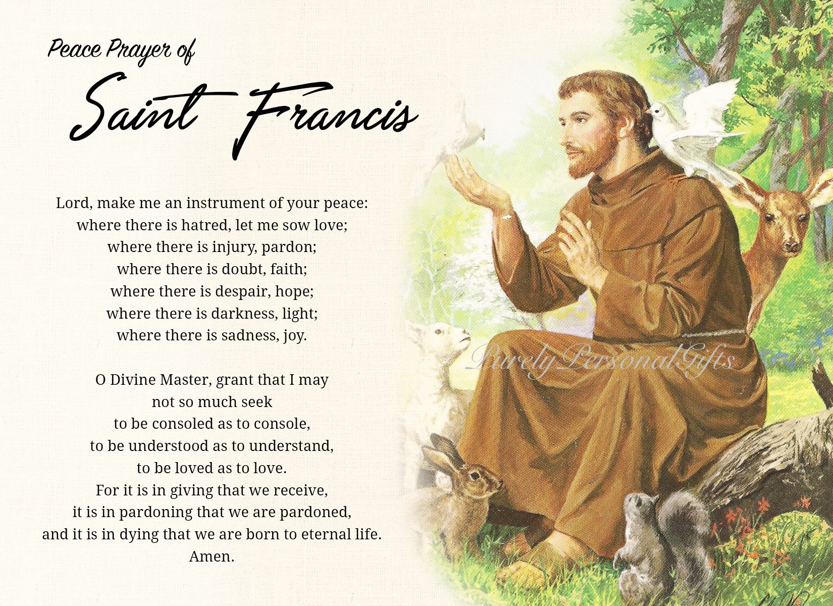 Printable St Francis Of Assisi Prayer Card Saint Francis Digital Download St Francis Of Assisi Prayer Card Pocket Prayer St Francis Etsy