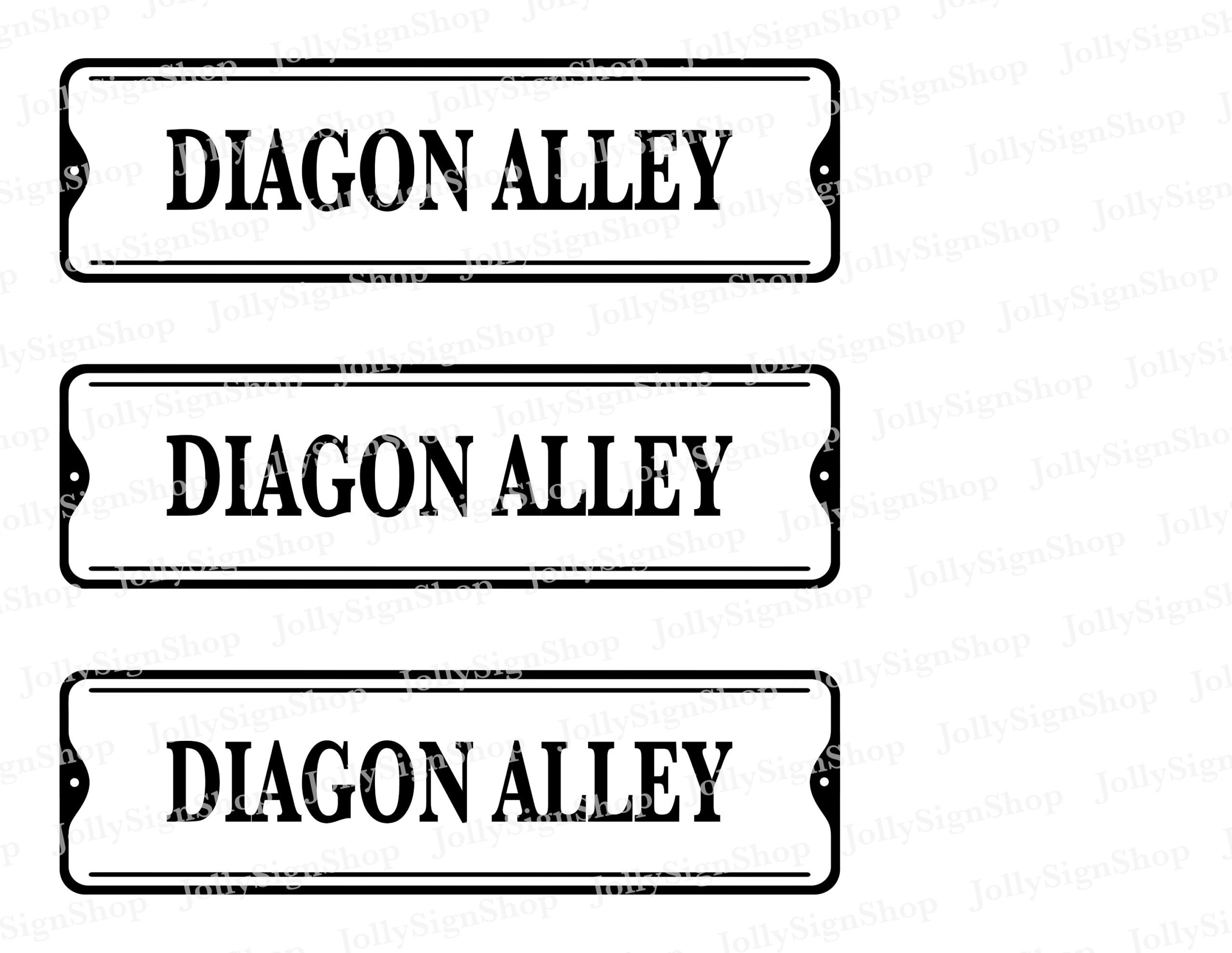 Printable Street Sign Diagon Alley DIGITAL Cheap Printable Eco Friendly Halloween Decor Etsy