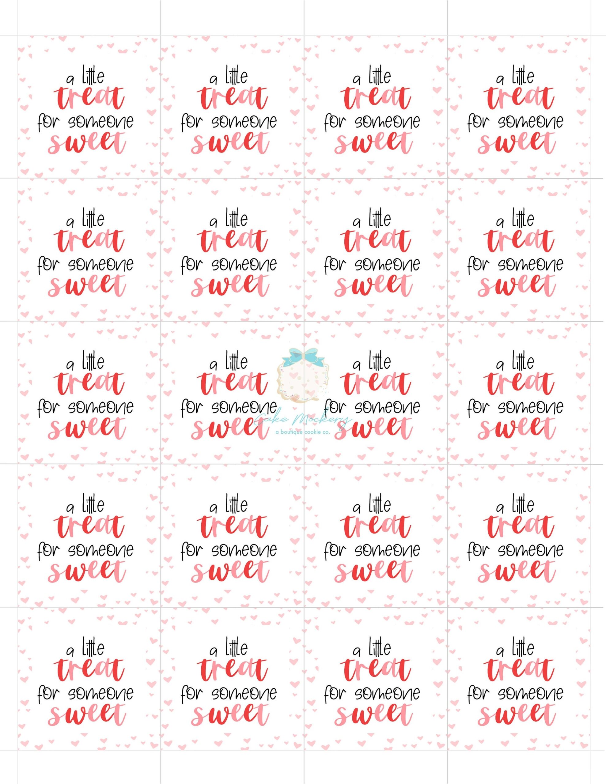 Printable Tag A Little Treat For Someone Sweet 2 Square Etsy