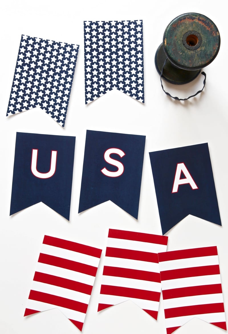 Printable USA Banner For July 4th FREE PDF Download Paging Supermom