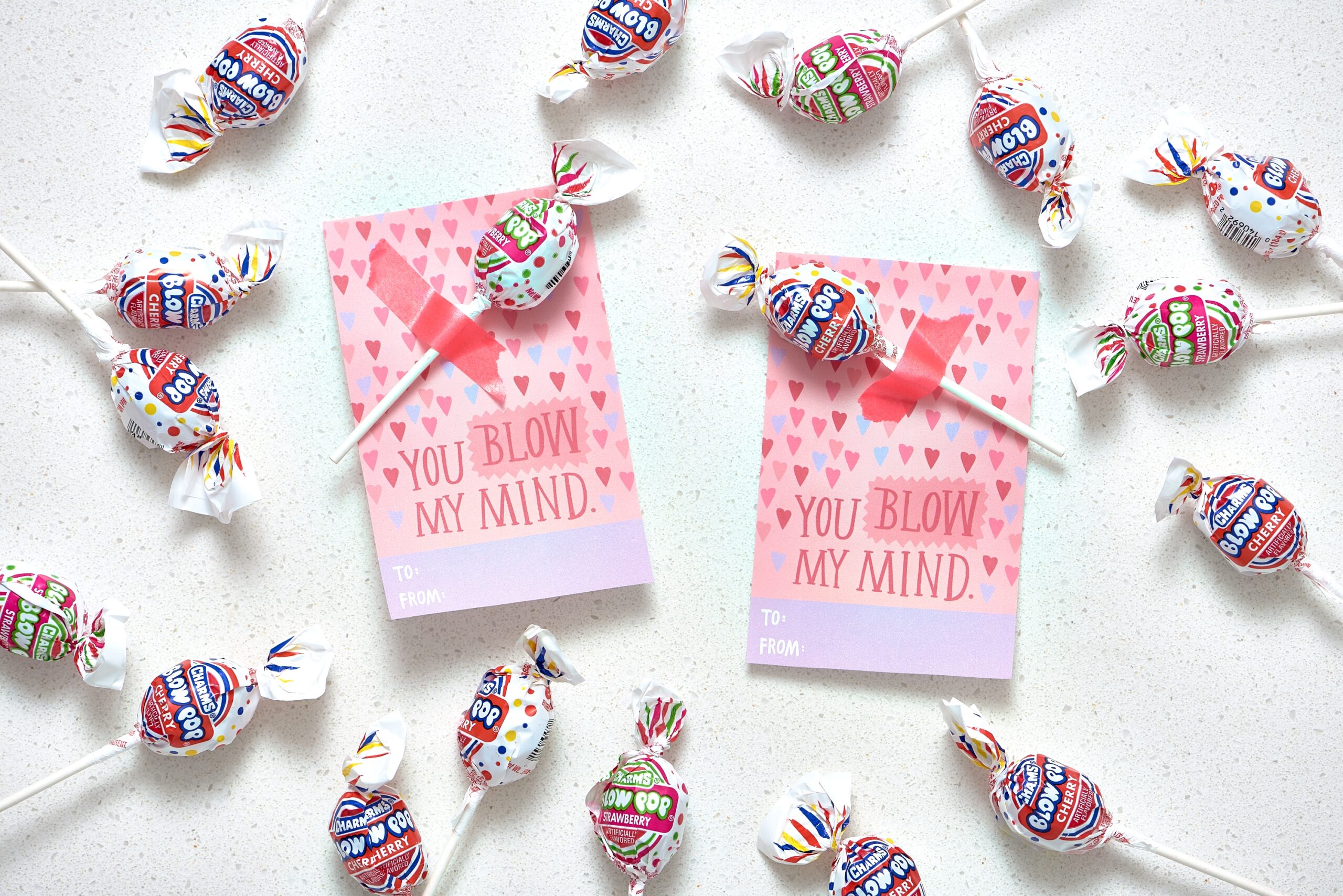Printable Valentine s Day Card Blow Pop The Kitchn