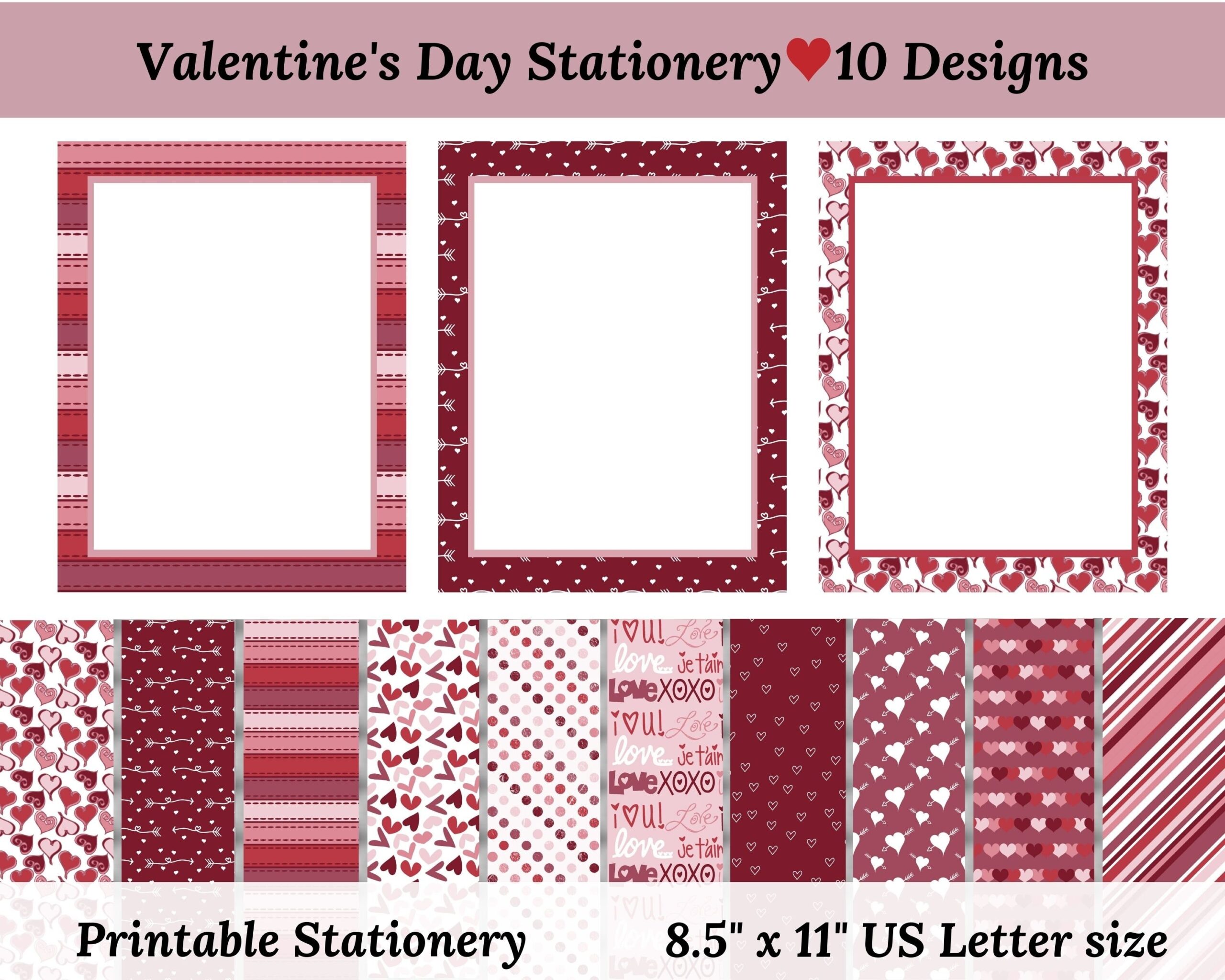 Free Printable Valentine'S Day Stationery