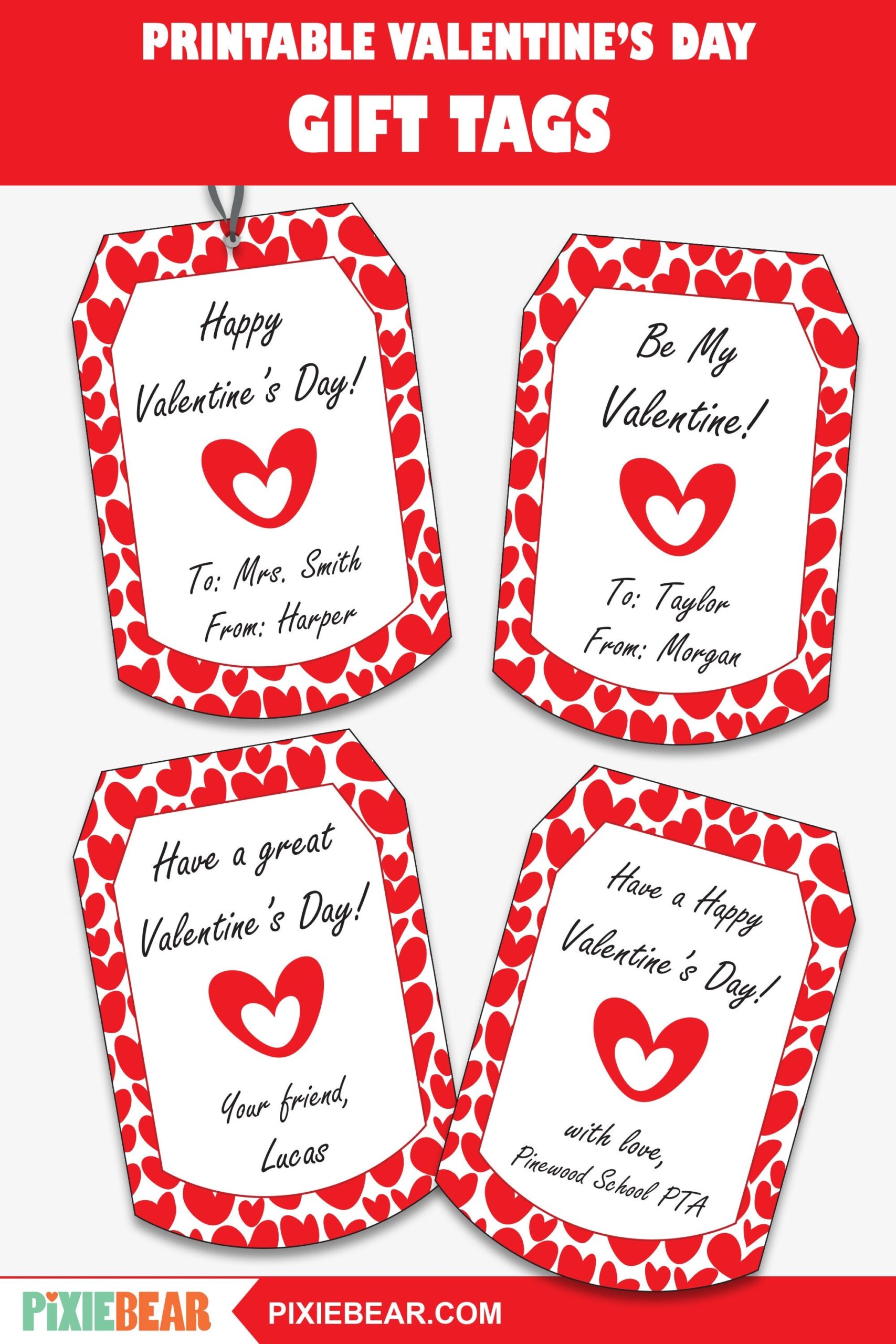 Printable Valentine s Day Tags For Kids Editable Valentine Labels For Classroom Personalized Gift Tag Template Instant Download Etsy Norway