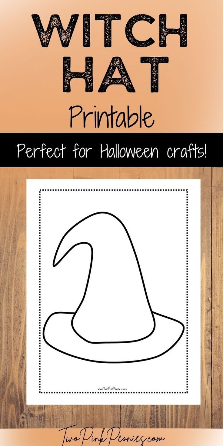 Printable Witch Hat Template Templates Printable Free Halloween Printables Free Hat Template