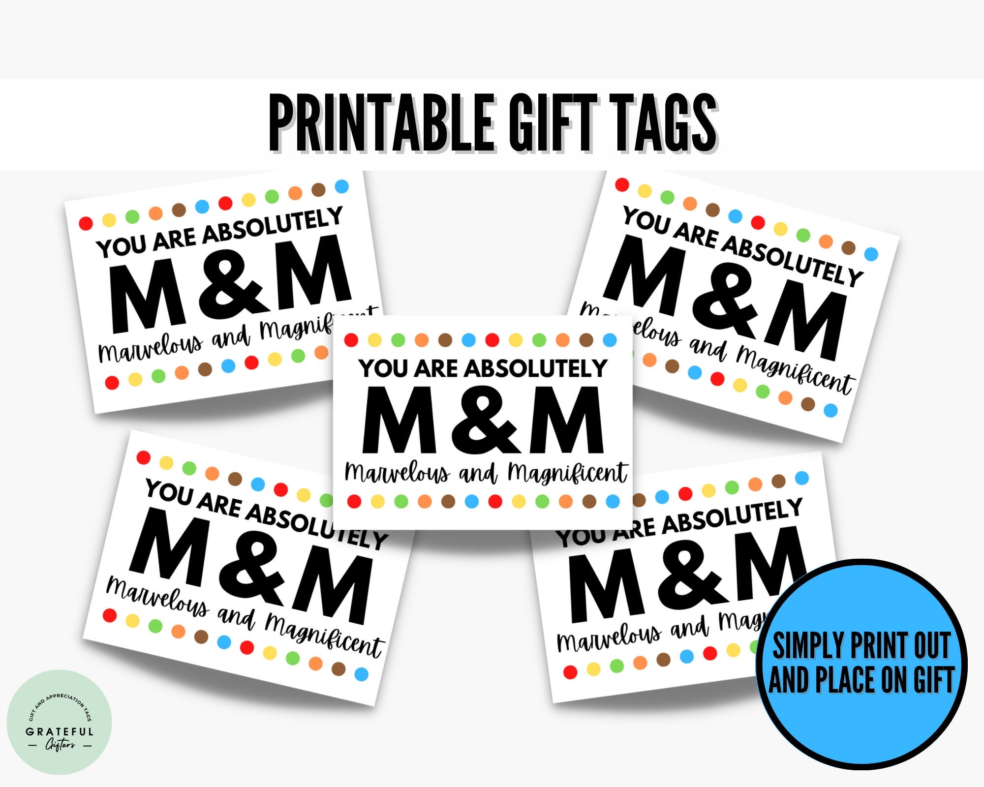 PRINTABLE You Are Absolutely Marvelous And Magnificent Candy Gift Tags Appreciation For Staff Candy PDF Gift Tag M M Tags Chocolate Etsy