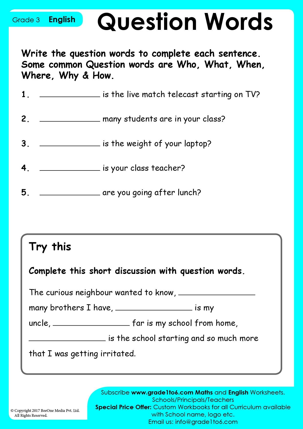 Vocabulary Printable Worksheets For Grade 3