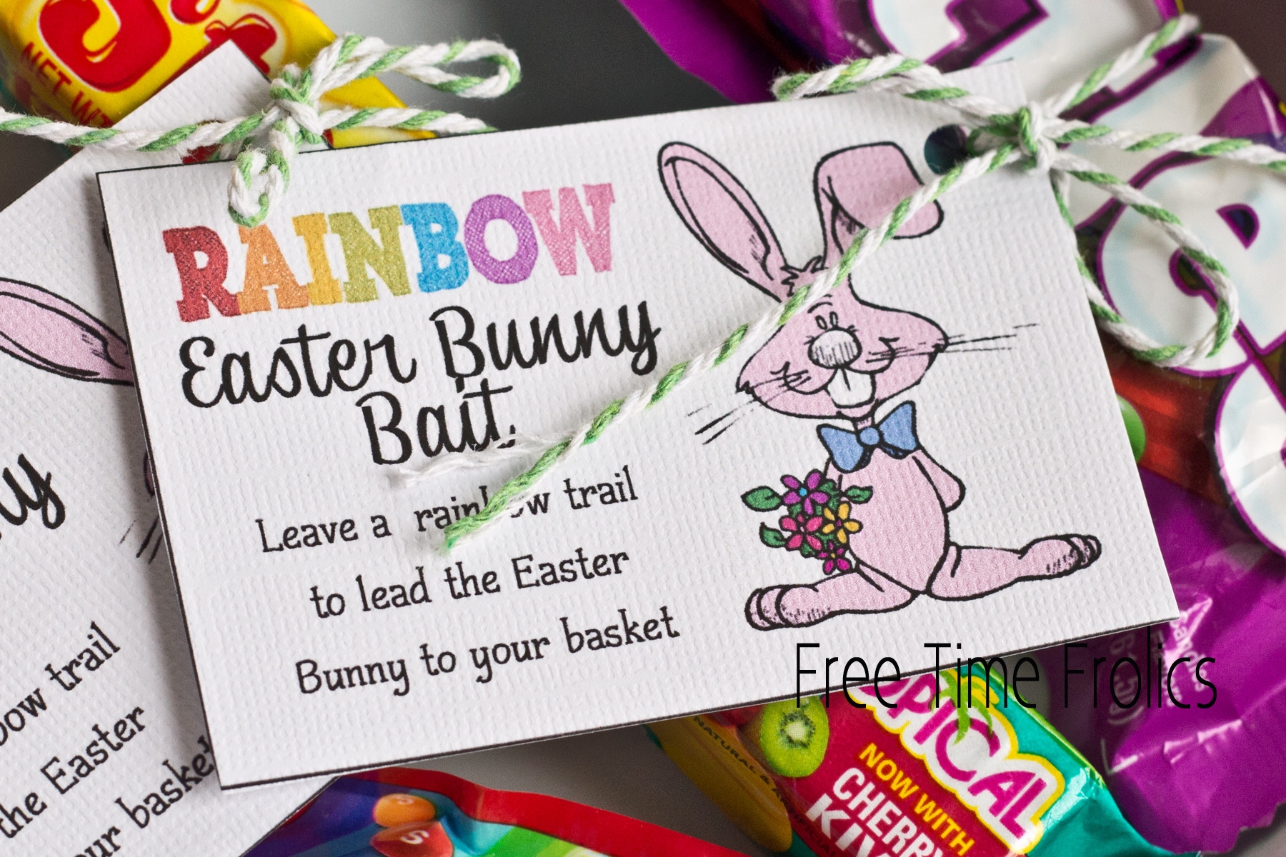 Rainbow Easter Bunny Bait Free Printable Free Time Frolics