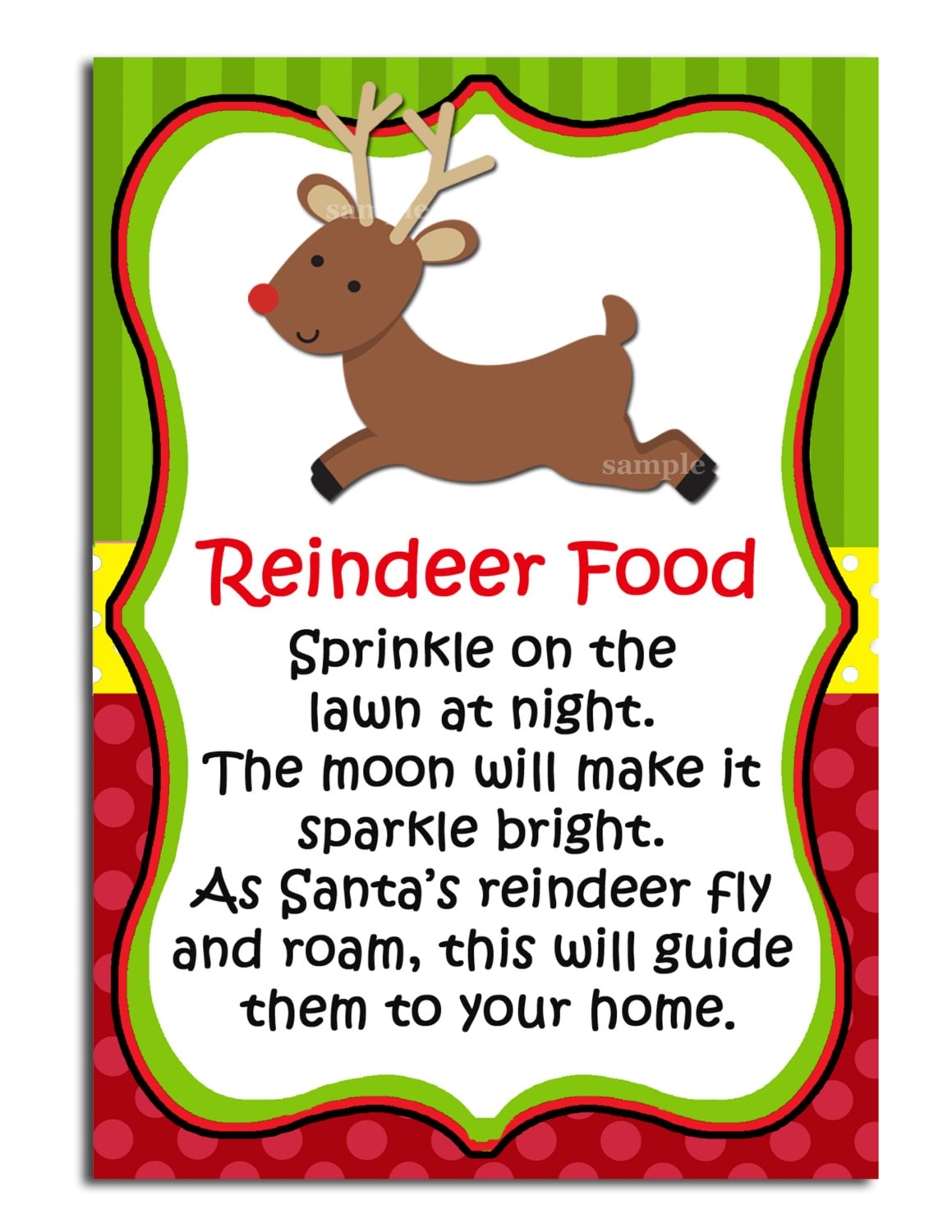 Reindeer Food Printable Labels Instant Download Etsy Sweden