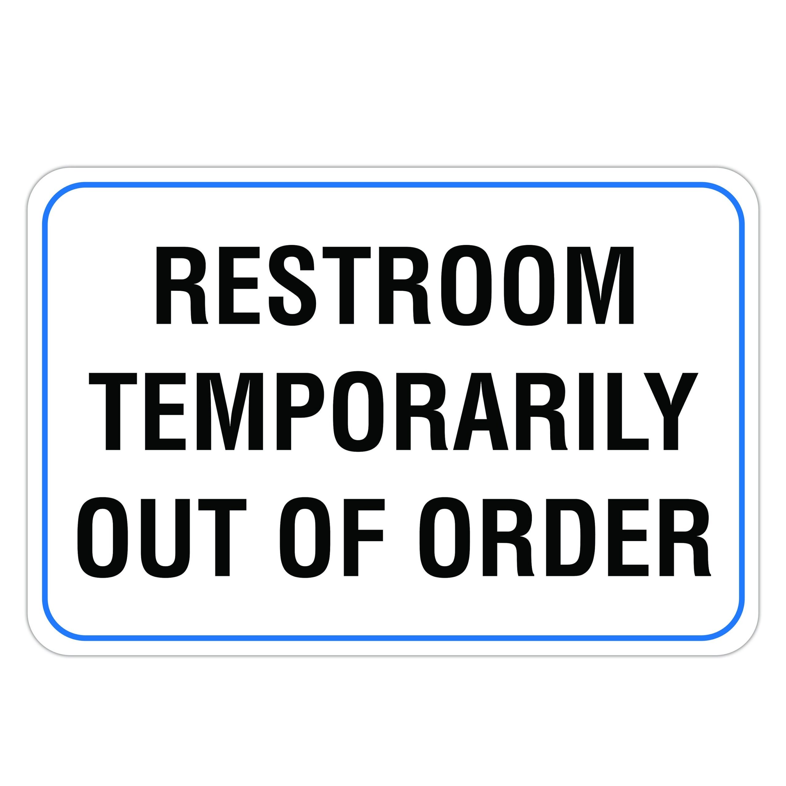Restroom Door Sign Out Of Order Etsy