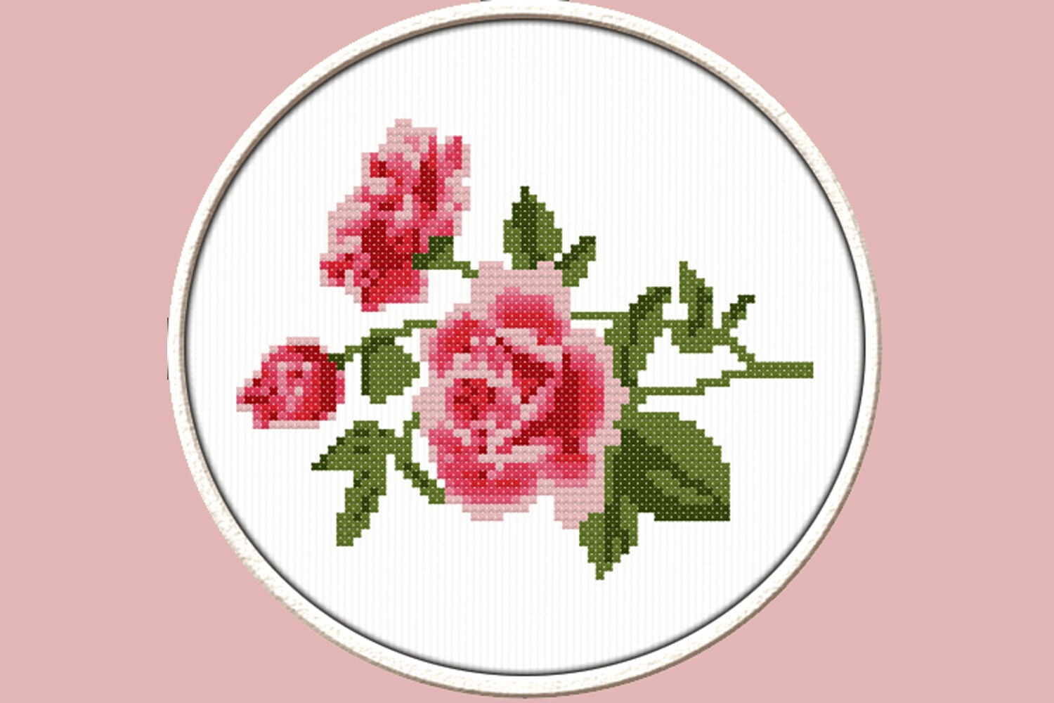 Rose Branch PDF Downloadable Printable Cross Stitch Pattern By KseniyaOmega TheHungryJPEG